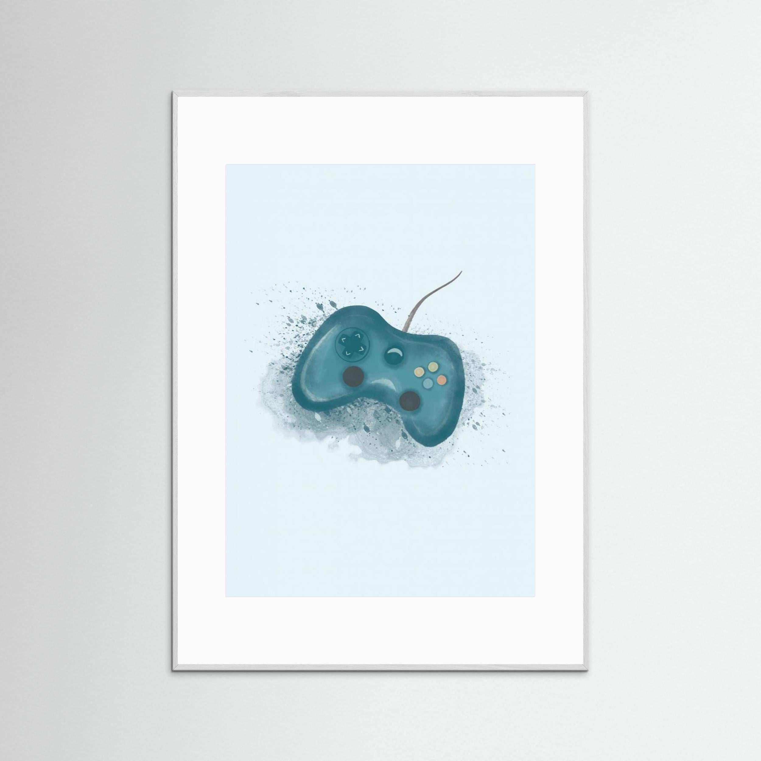 Gamer Splash Blue by Aminah Eleonora