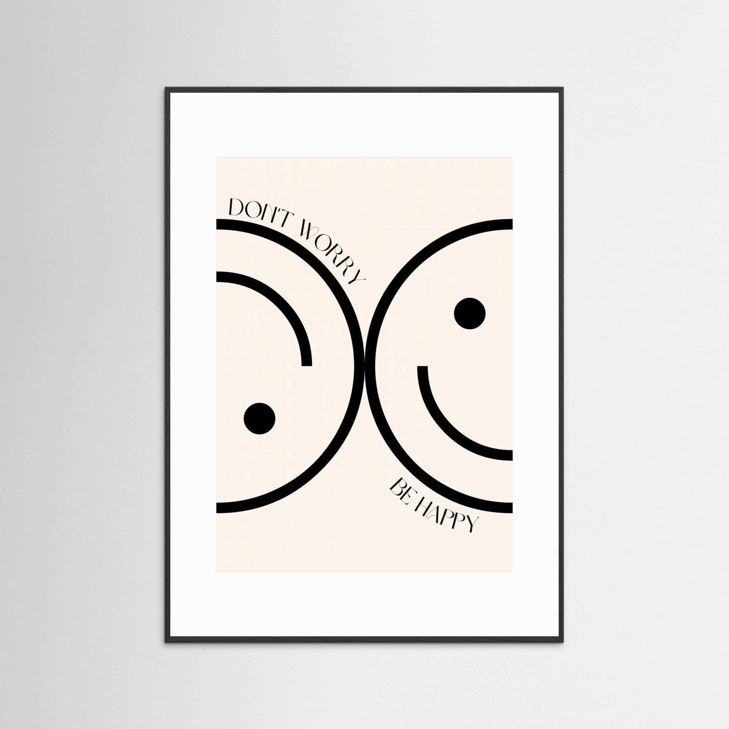 Don't Worry, Be Happy Print by Nazma Khokhar