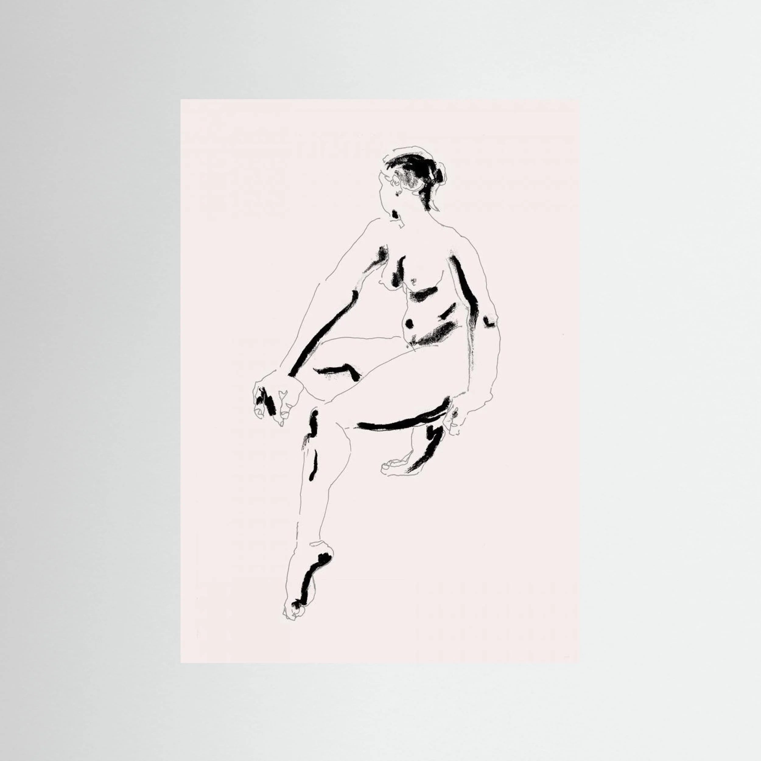 Naked Woman Black and White by Francesco Gulina - Fine Art Paper Print - dreamtprint.art - 14 x 21 cm / 5 x 8″ (A5)