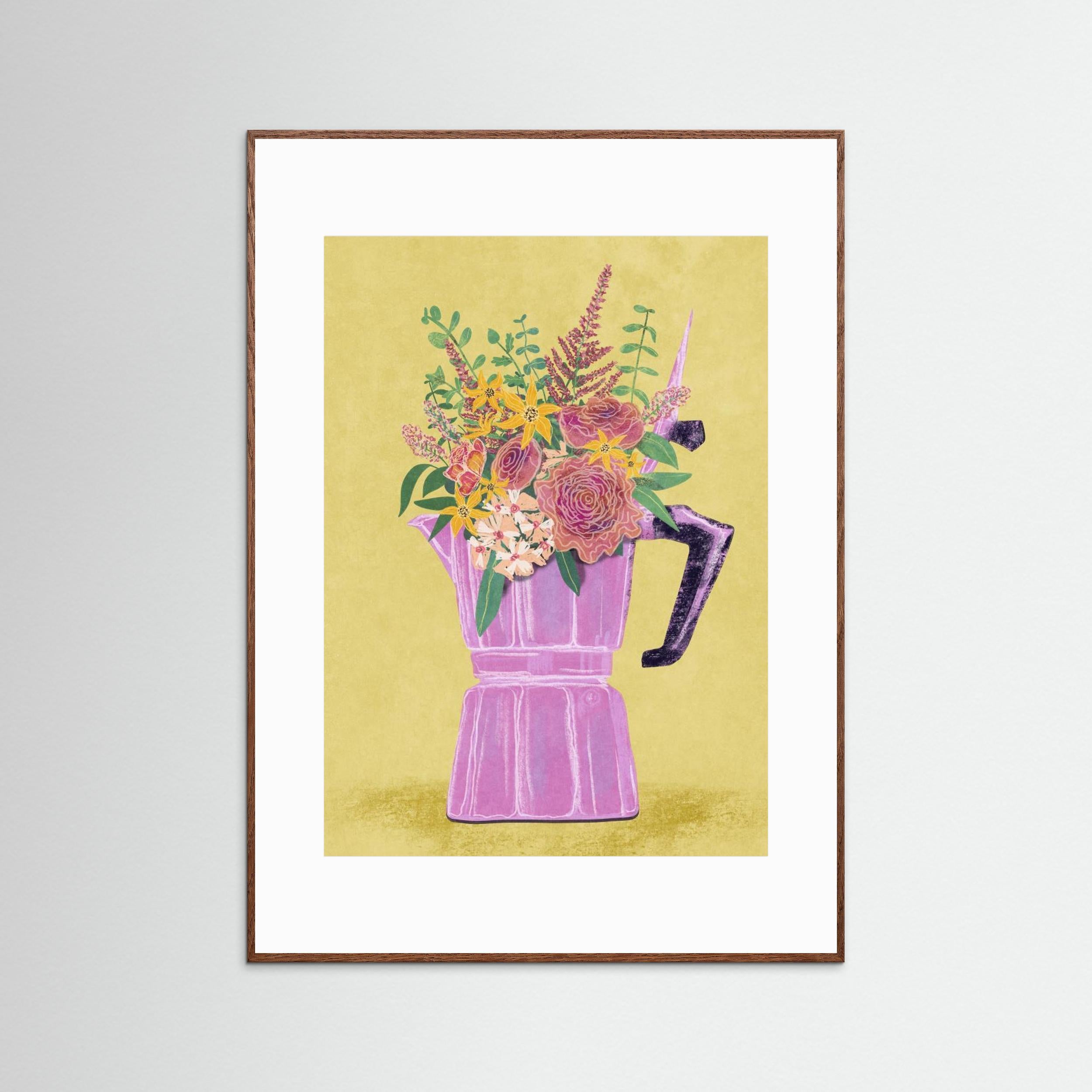 Espresso Maker with Flowers by Raissa Oltmanns