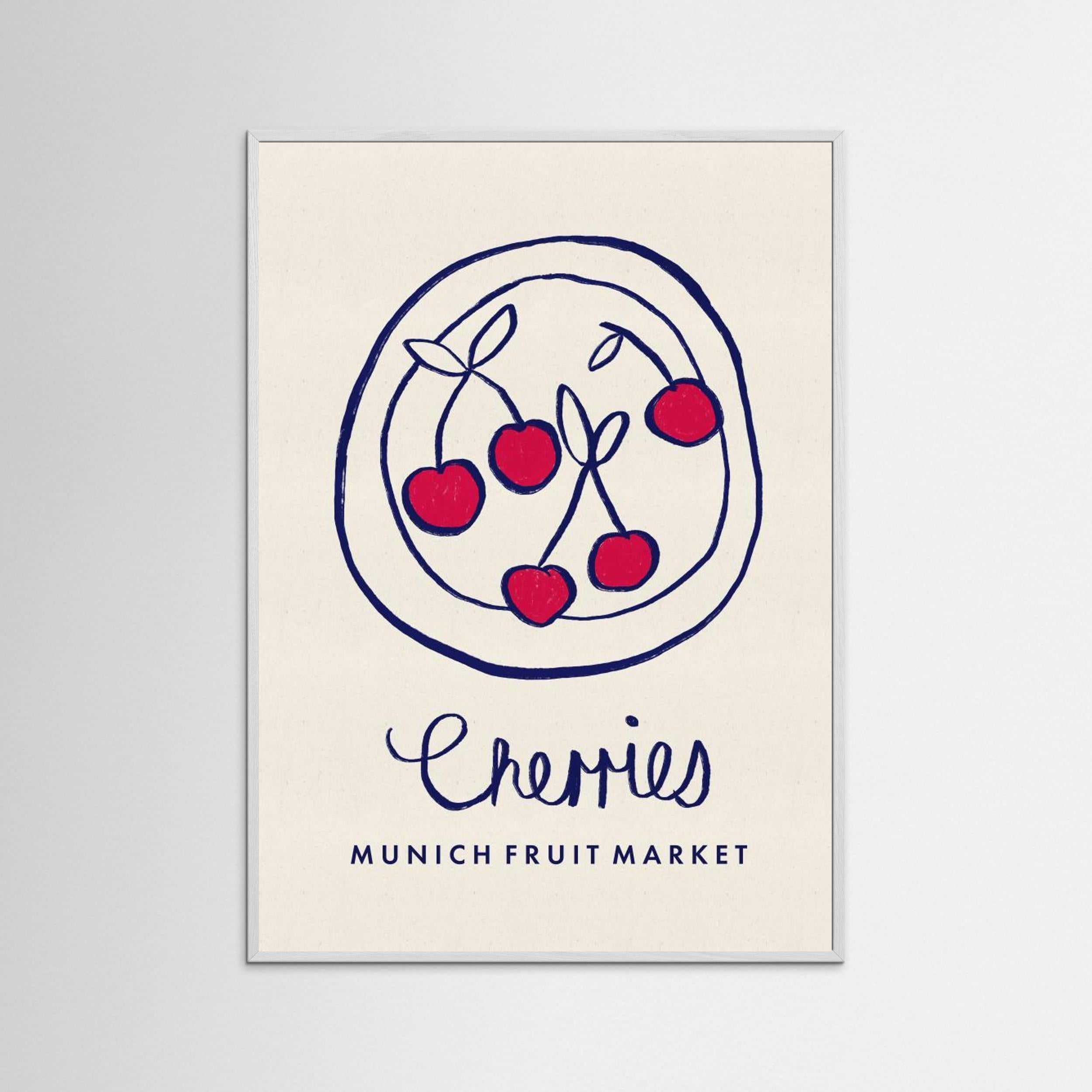 Cherries Munich Food Market Germany by Dirkie Nell