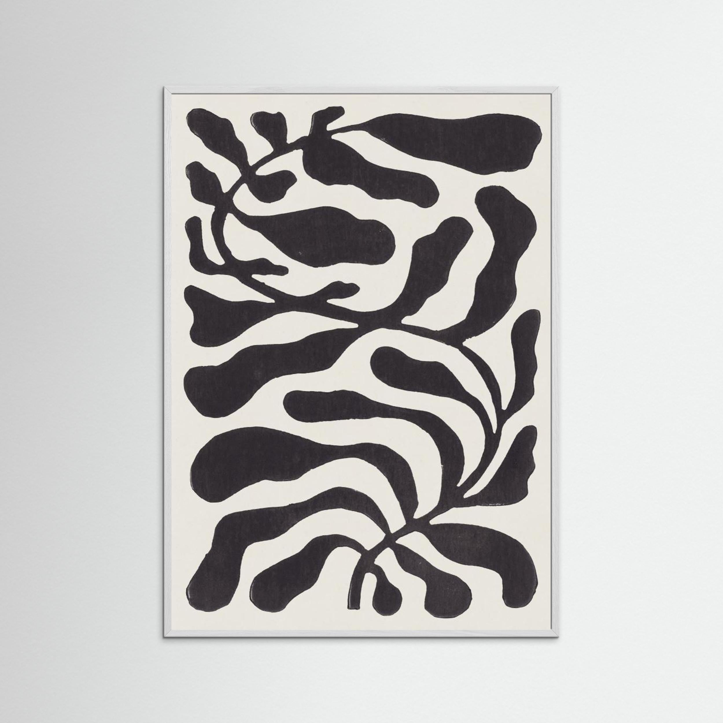 One Hundred - Leaved Plant 21 / Lino Print by Alisa Galitsyna - Fine Art Paper Print - dreamtprint.art - 14 x 21 cm / 5 x 8″ (A5)