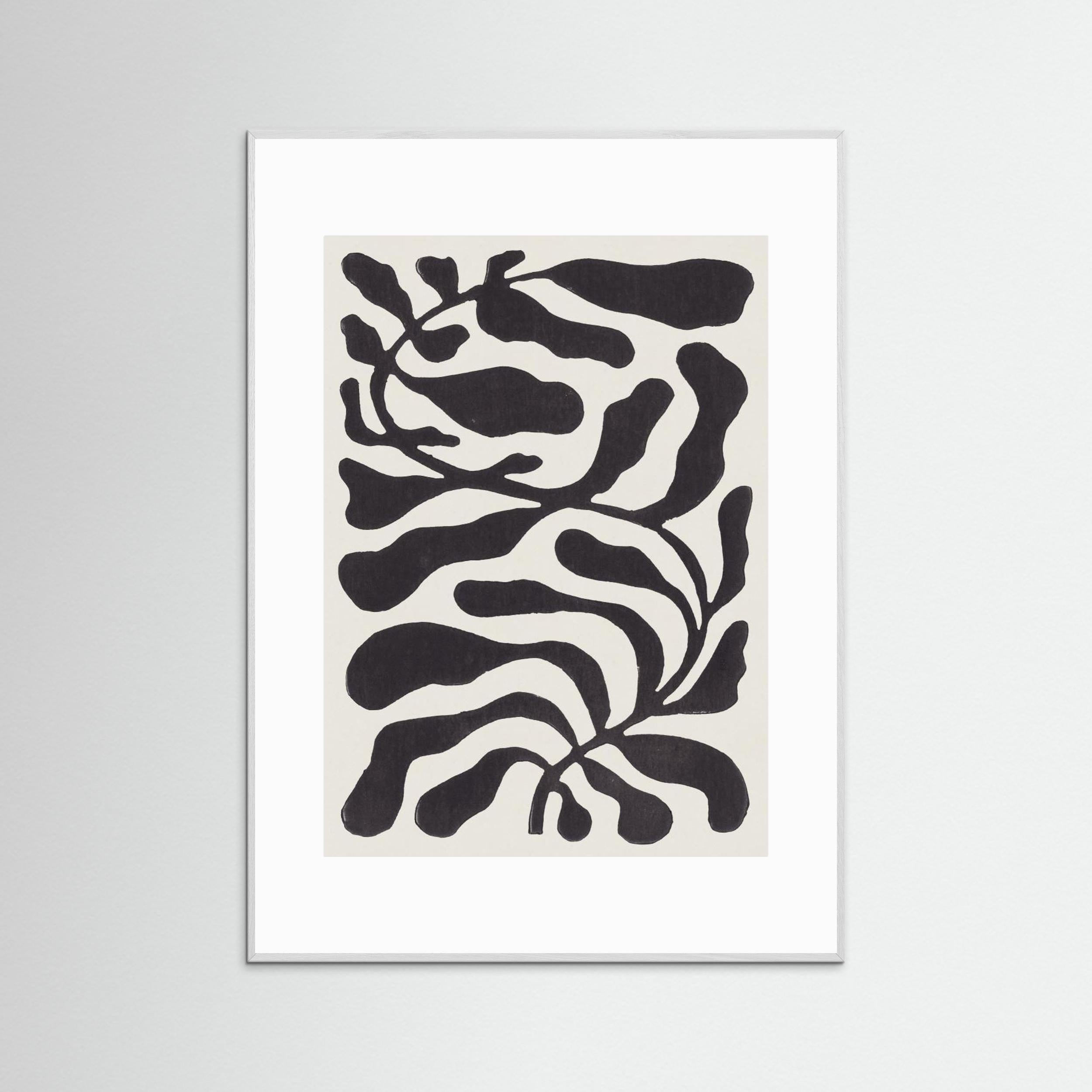 One Hundred - Leaved Plant 21 / Lino Print by Alisa Galitsyna - Fine Art Paper Print - dreamtprint.art - 14 x 21 cm / 5 x 8″ (A5)