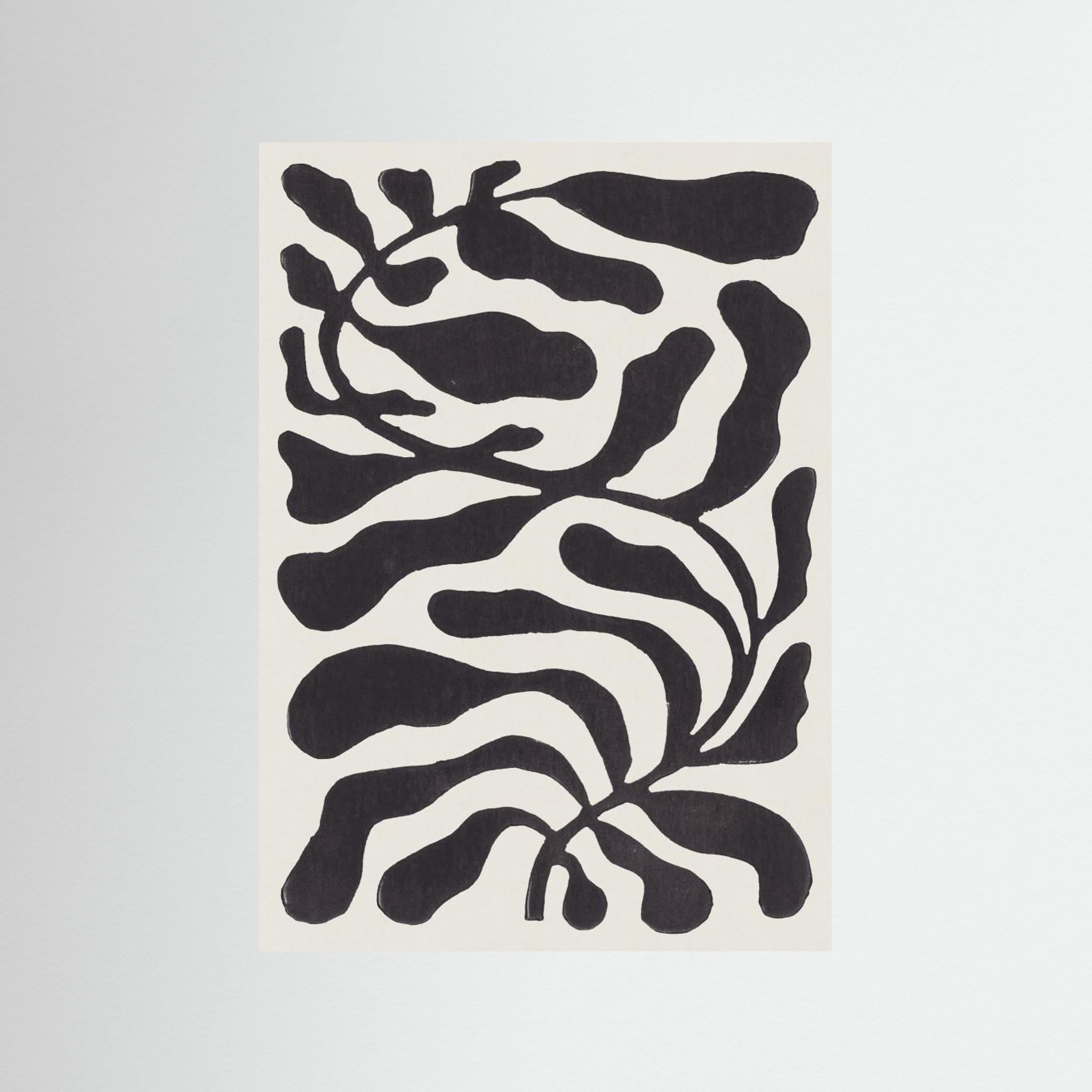 One Hundred - Leaved Plant 21 / Lino Print by Alisa Galitsyna - Fine Art Paper Print - dreamtprint.art - 14 x 21 cm / 5 x 8″ (A5)