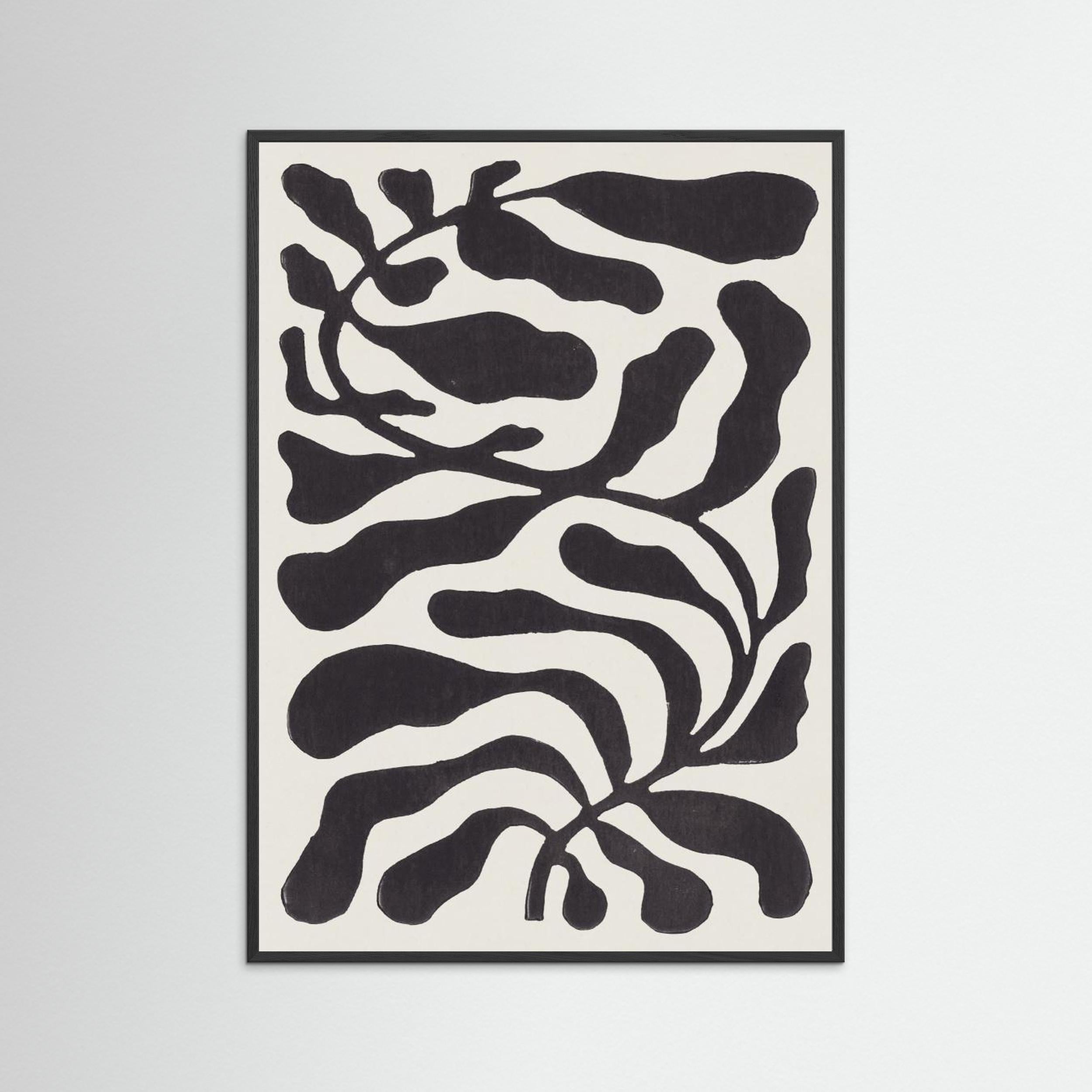 One Hundred - Leaved Plant 21 / Lino Print by Alisa Galitsyna - Fine Art Paper Print - dreamtprint.art - 14 x 21 cm / 5 x 8″ (A5)