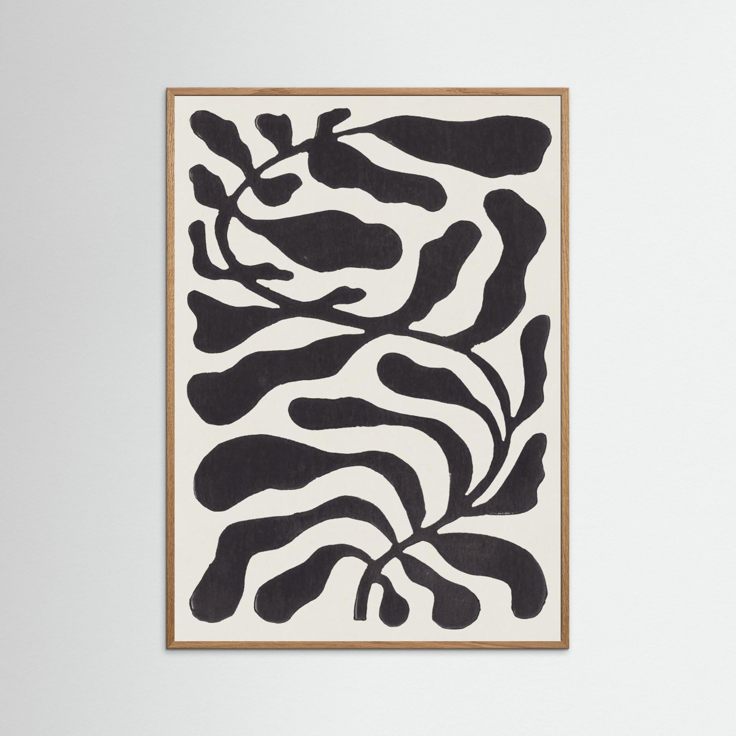 One Hundred - Leaved Plant 21 / Lino Print by Alisa Galitsyna - Fine Art Paper Print - dreamtprint.art - 14 x 21 cm / 5 x 8″ (A5)