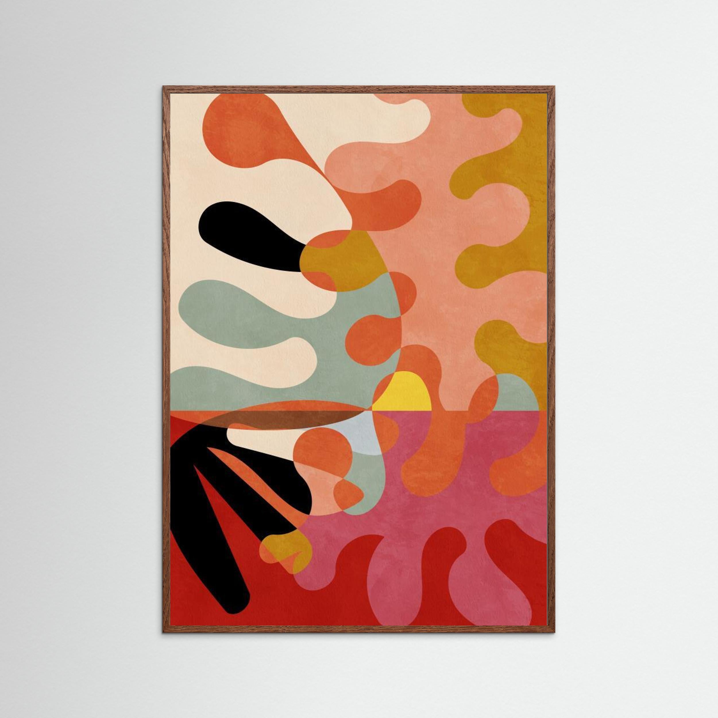 Warm Colors Bauhaus Geometry5 by Ana Rut Bre