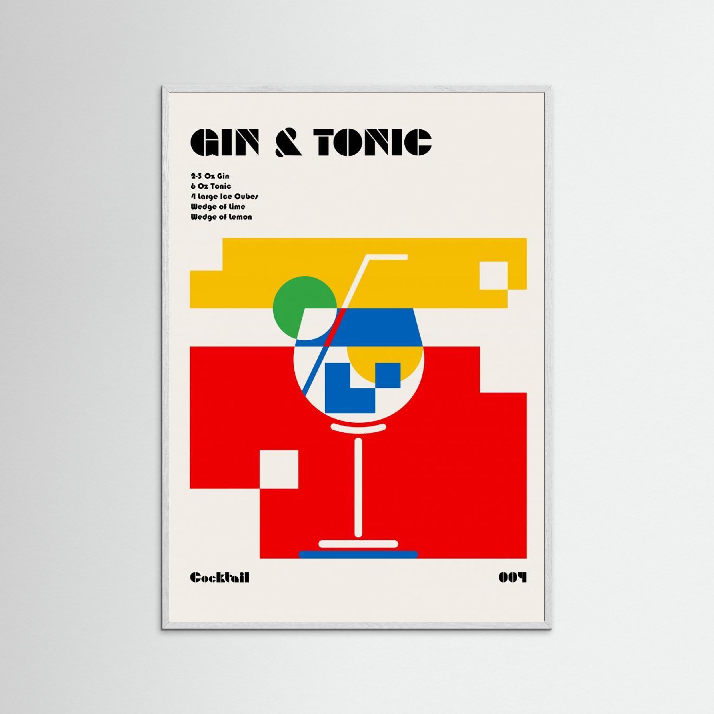 Gin &amp; Tonic Bauhaus Cocktail by Retrodrome
