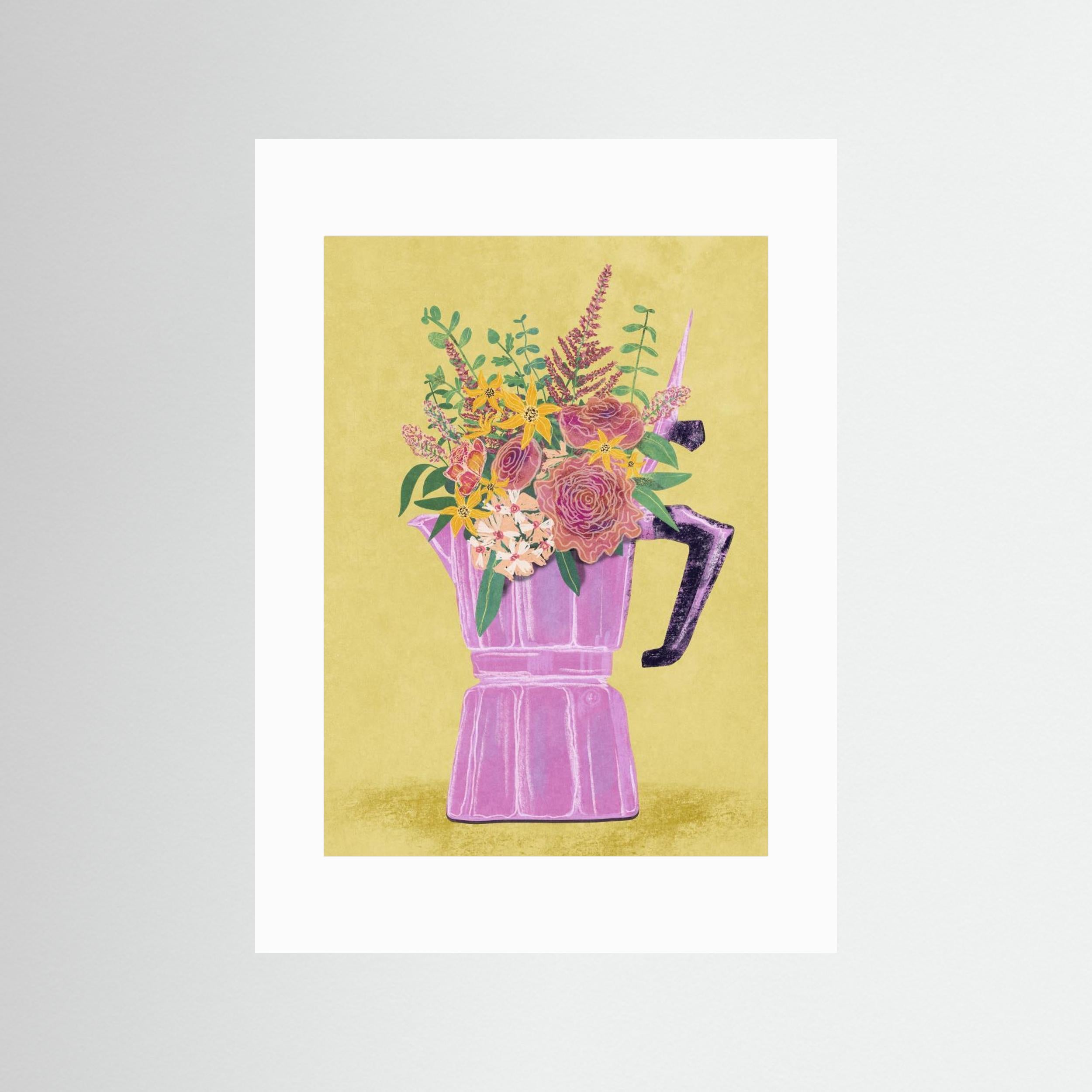 Espresso Maker with Flowers by Raissa Oltmanns