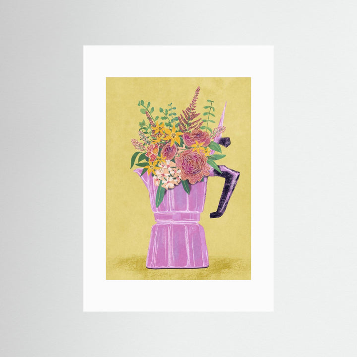 Espresso Maker with Flowers by Raissa Oltmanns
