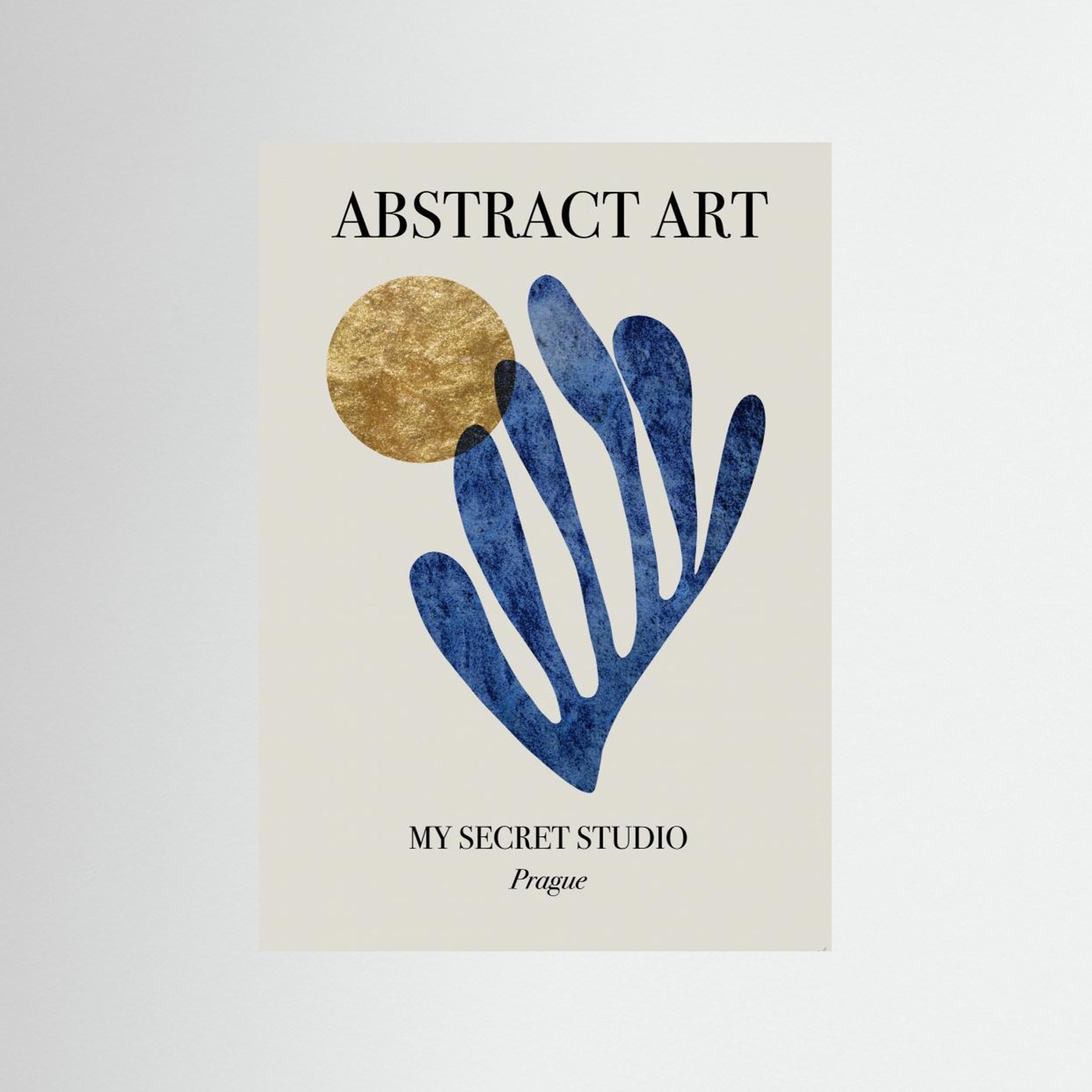 Abstract Blue Leaf by Anne Marie Volfova