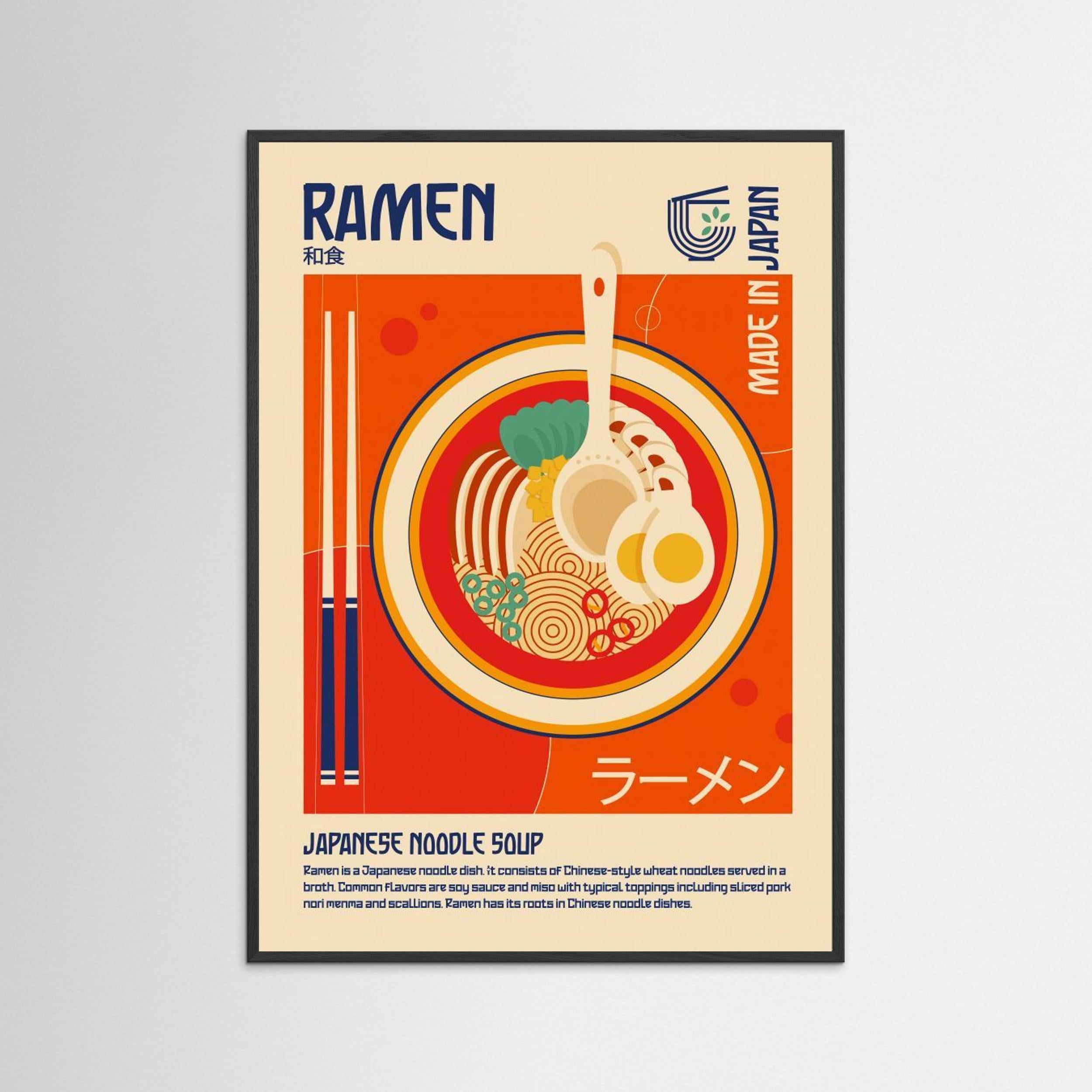 Ramen Japanese Food Print by Retrodrome