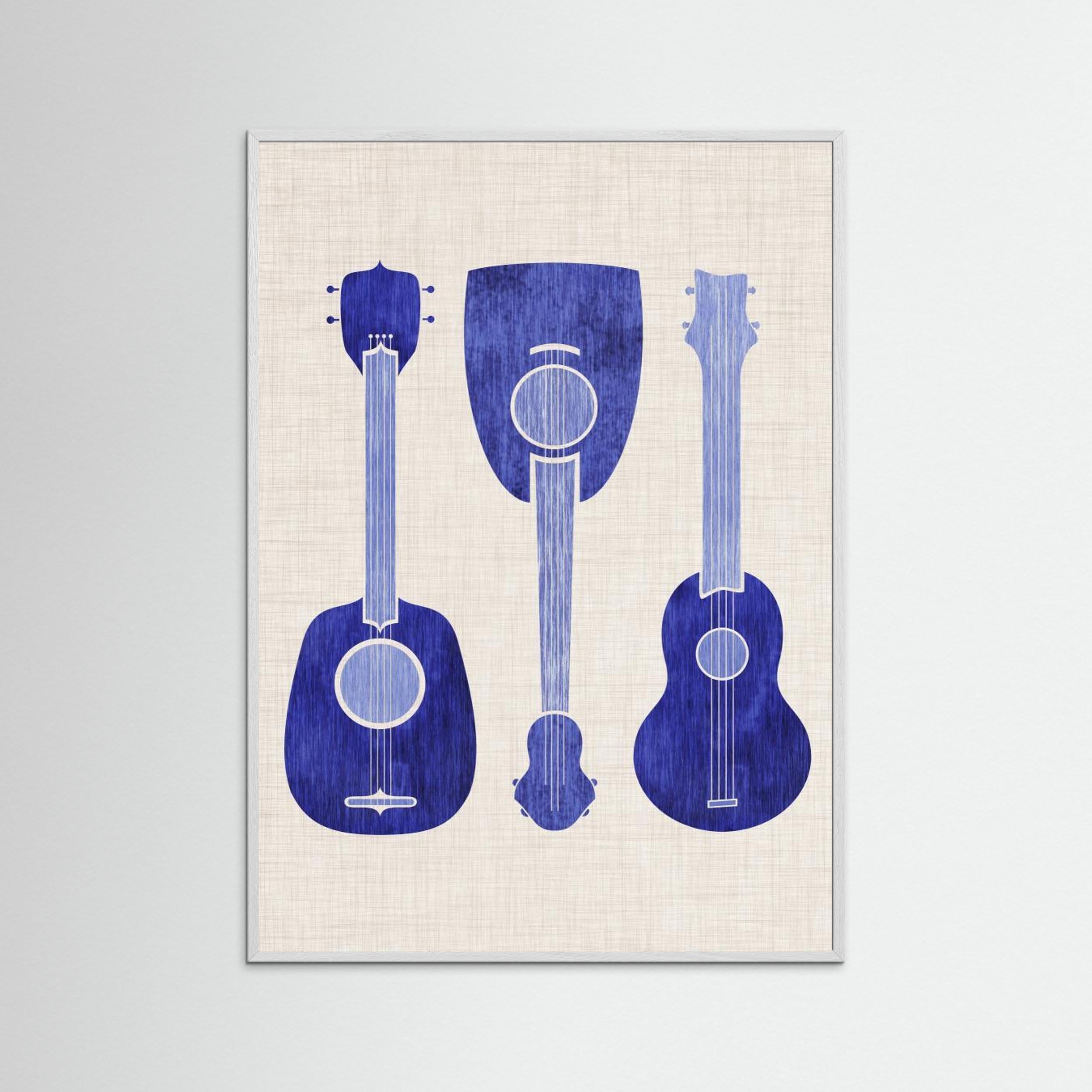 Blue Ukuleles by Kristian Gallagher
