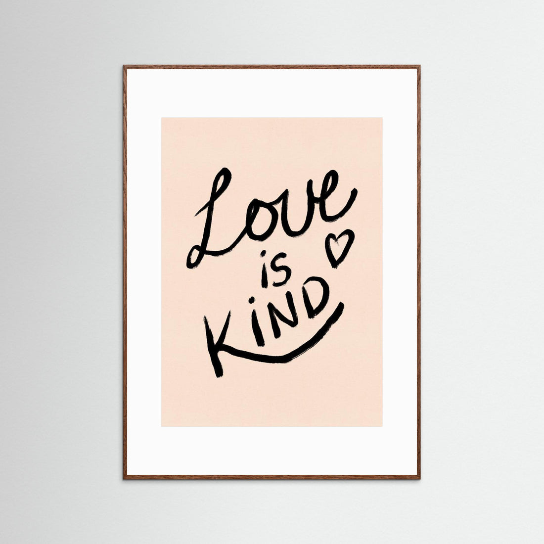 Love is Kind Typography Poster by Dirkie Nell