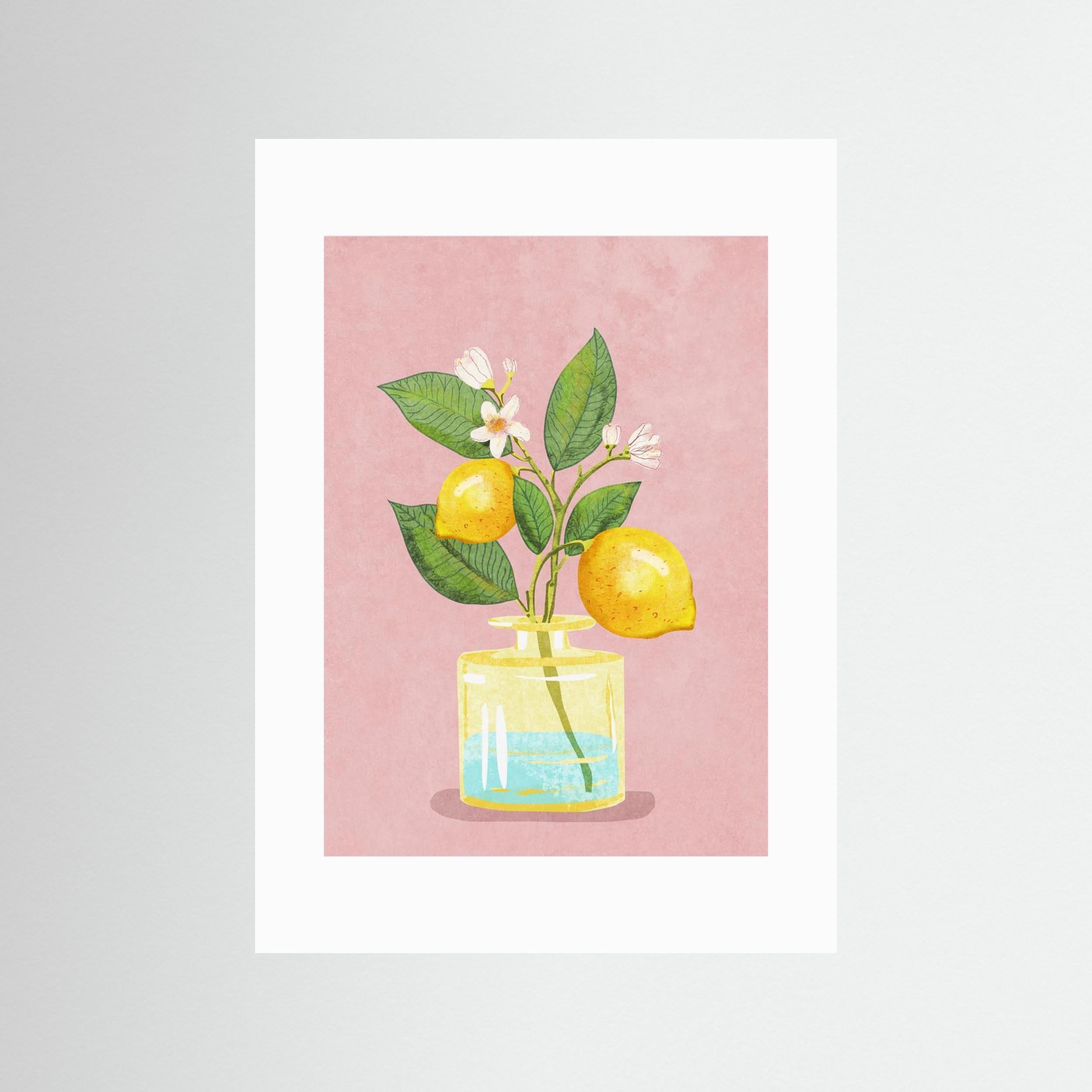 Lemon Bunch In Vase by Raissa Oltmanns