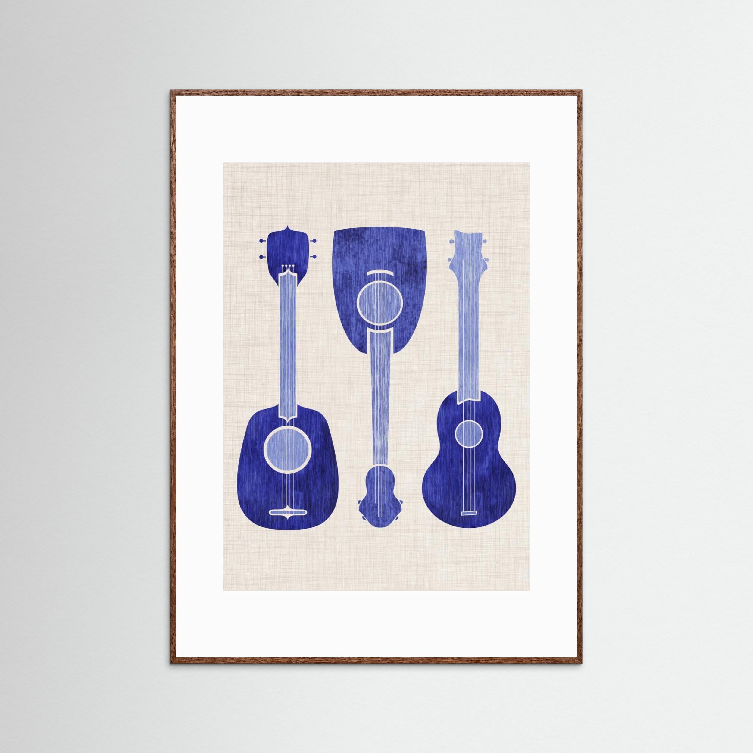 Blue Ukuleles by Kristian Gallagher