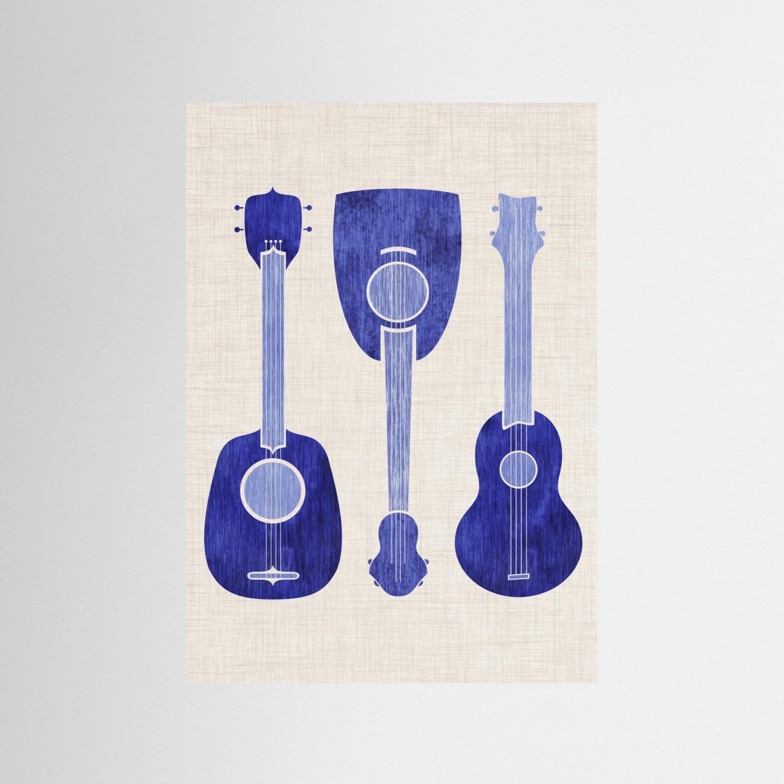 Blue Ukuleles by Kristian Gallagher