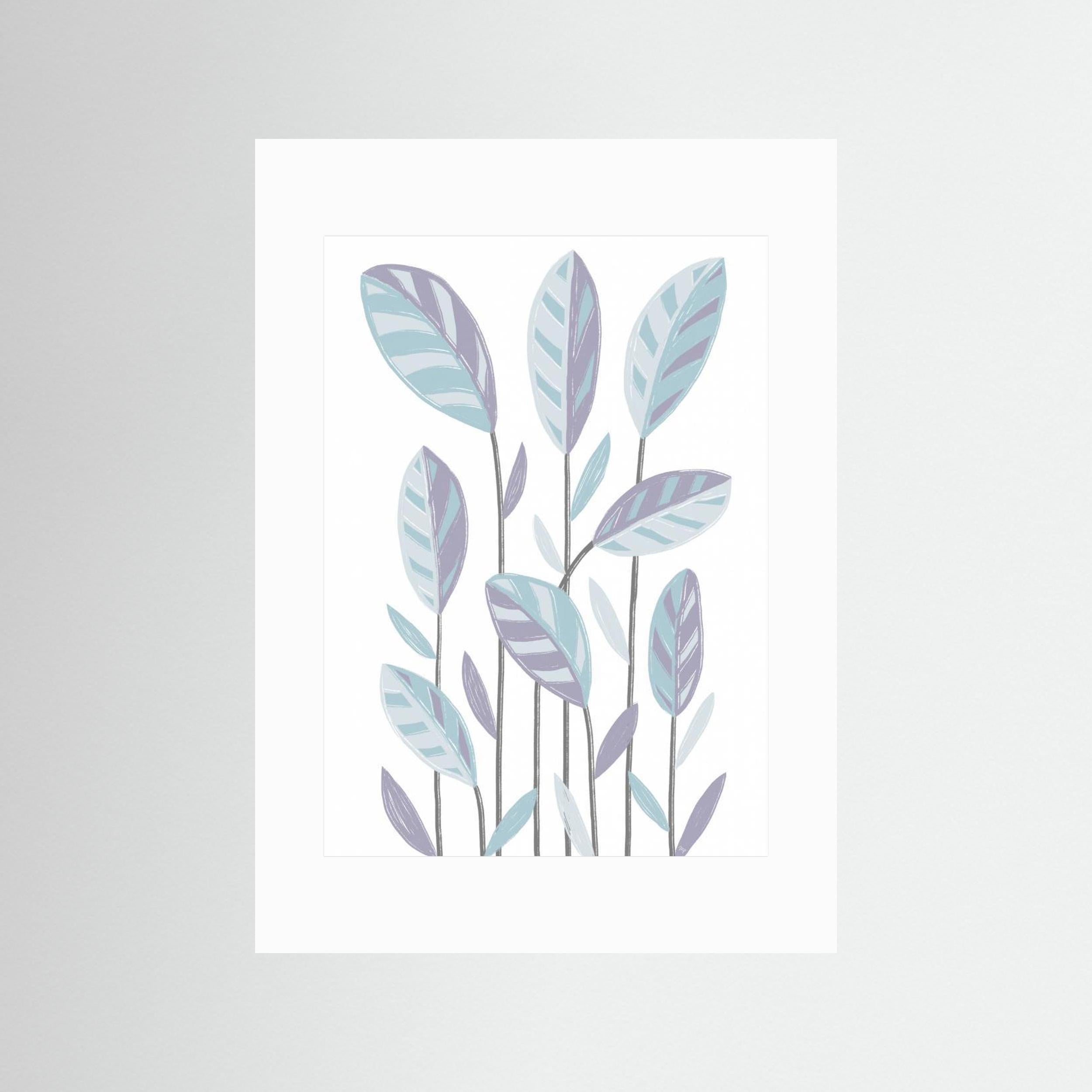 Funky Plants Blue by Martina