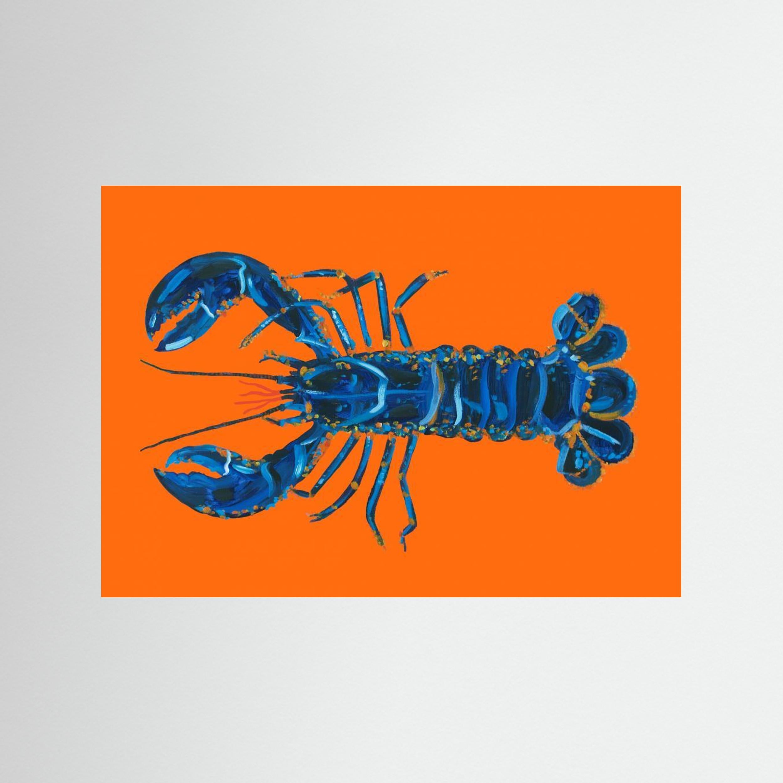Lobster On Orange by Alice Straker