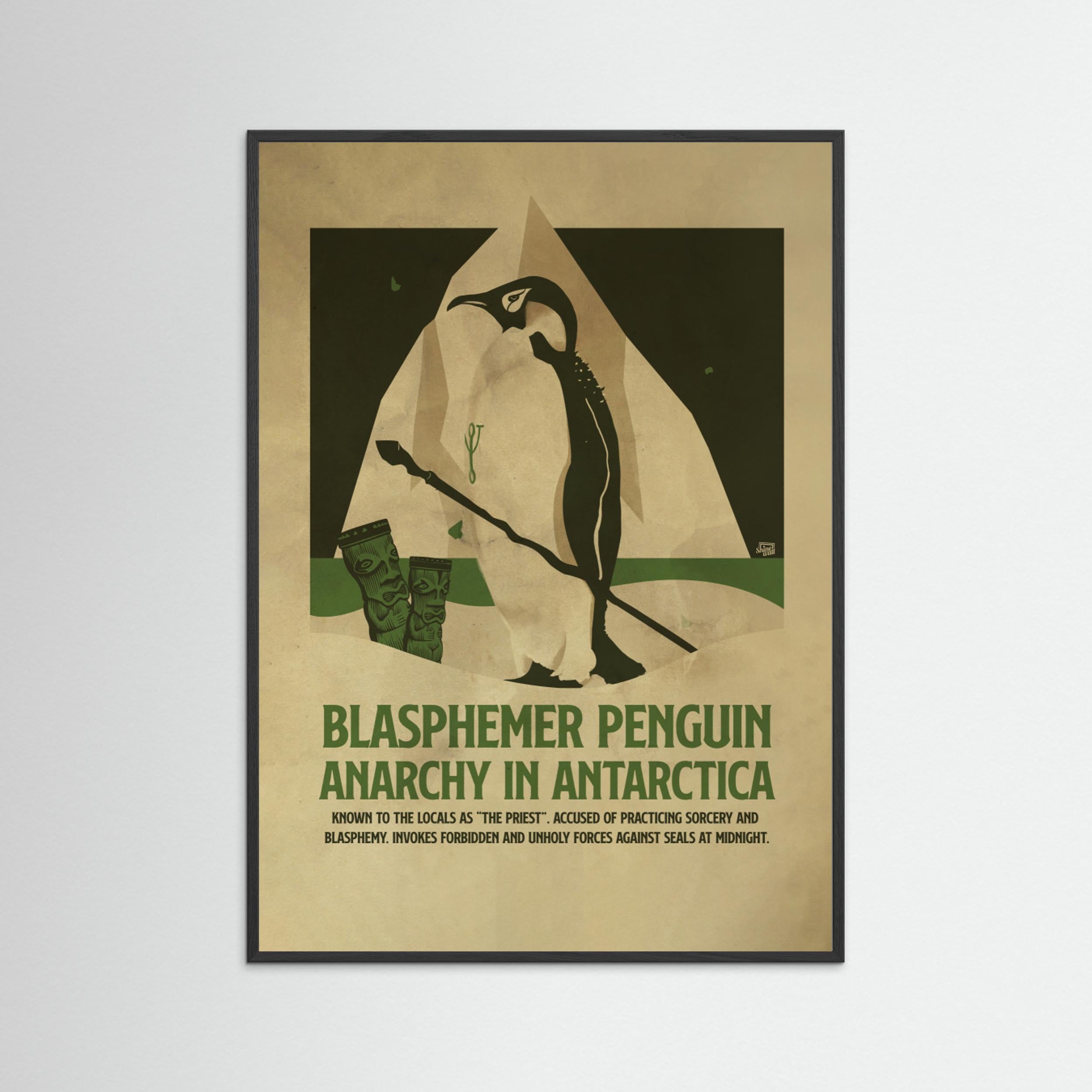 Penquin funny print by Dion Gem