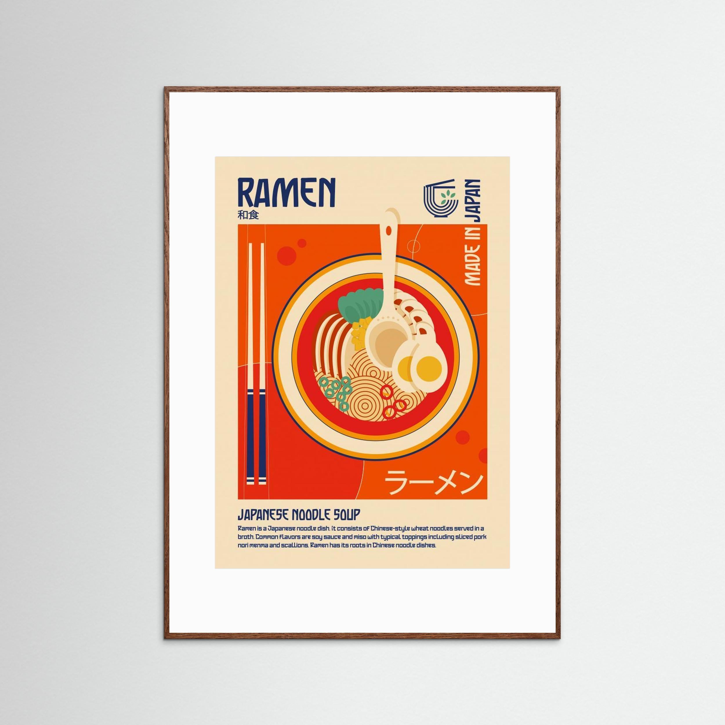 Ramen Japanese Food Print by Retrodrome