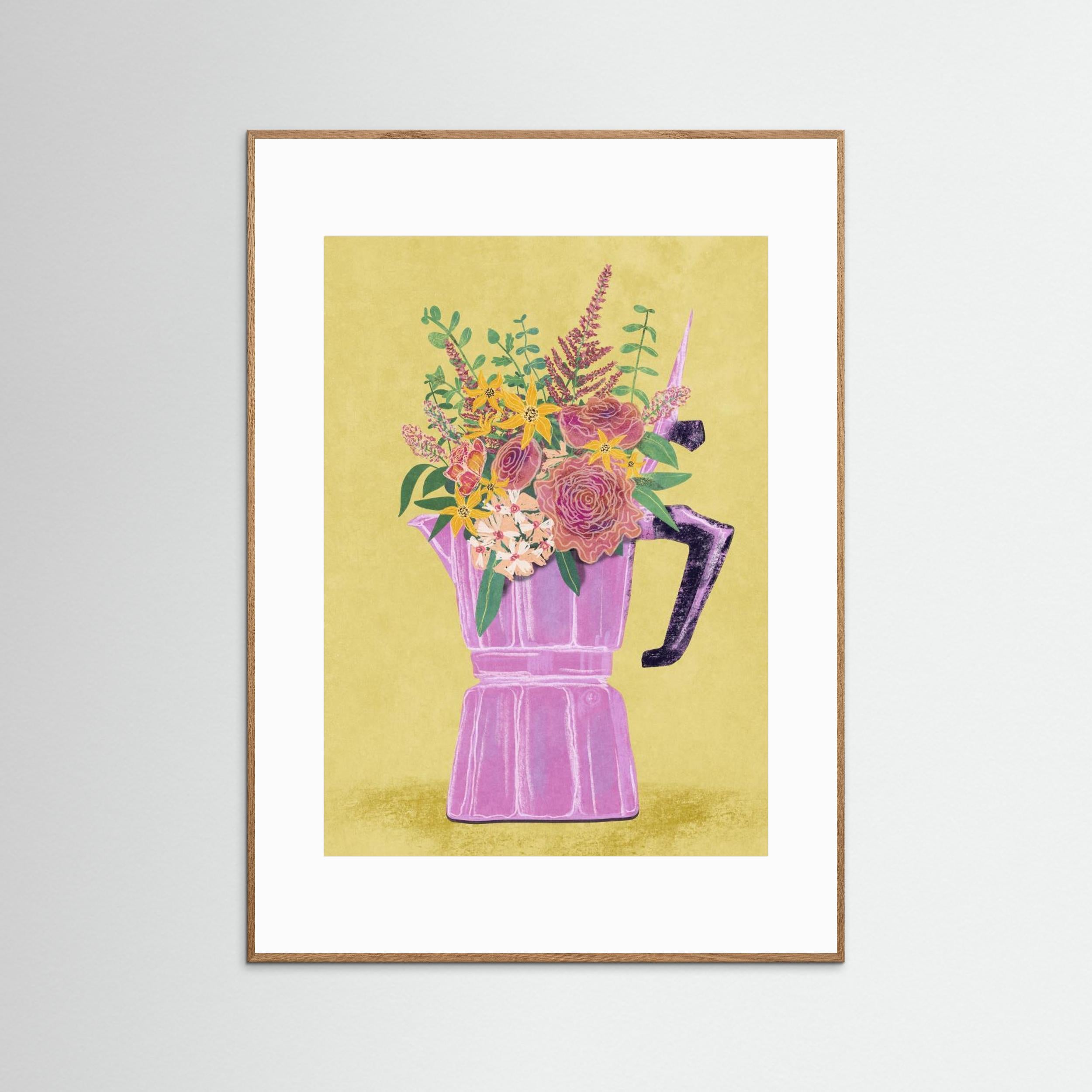 Espresso Maker with Flowers by Raissa Oltmanns