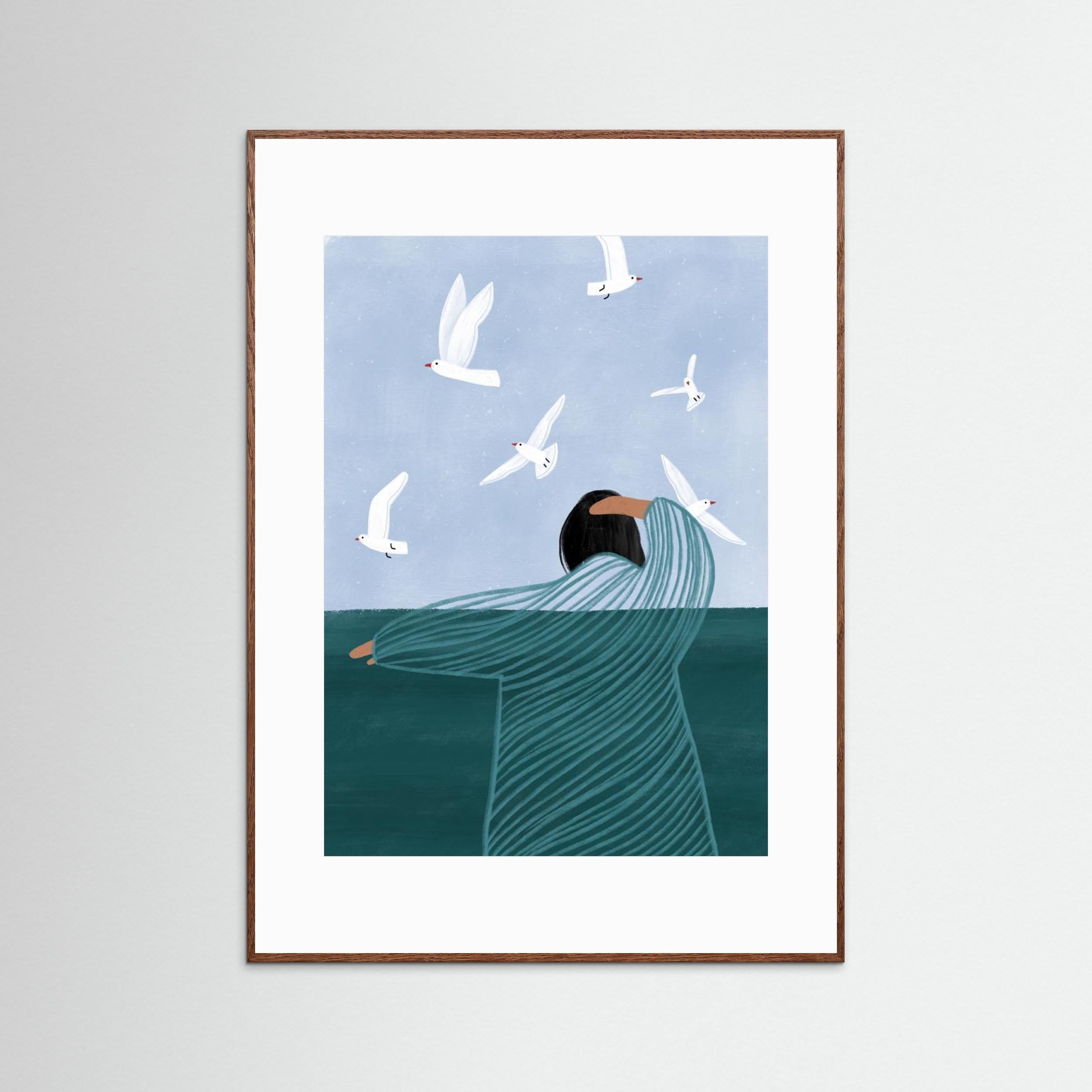 Seaside by Bea Müller - Fine Art Paper Print - dreamtprint.art - 14 x 21 cm / 5 x 8″ (A5)