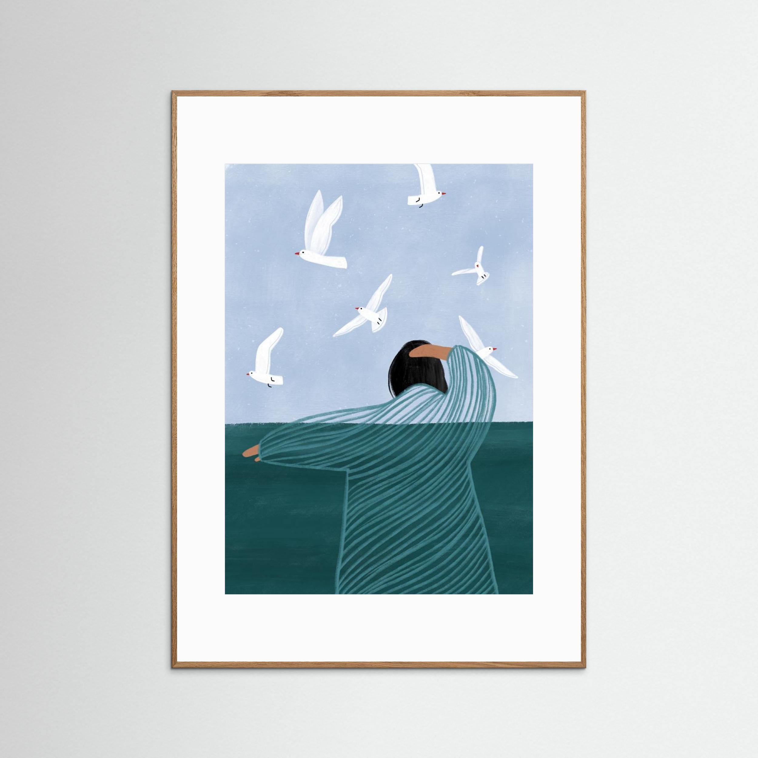 Seaside by Bea Müller - Fine Art Paper Print - dreamtprint.art - 14 x 21 cm / 5 x 8″ (A5)