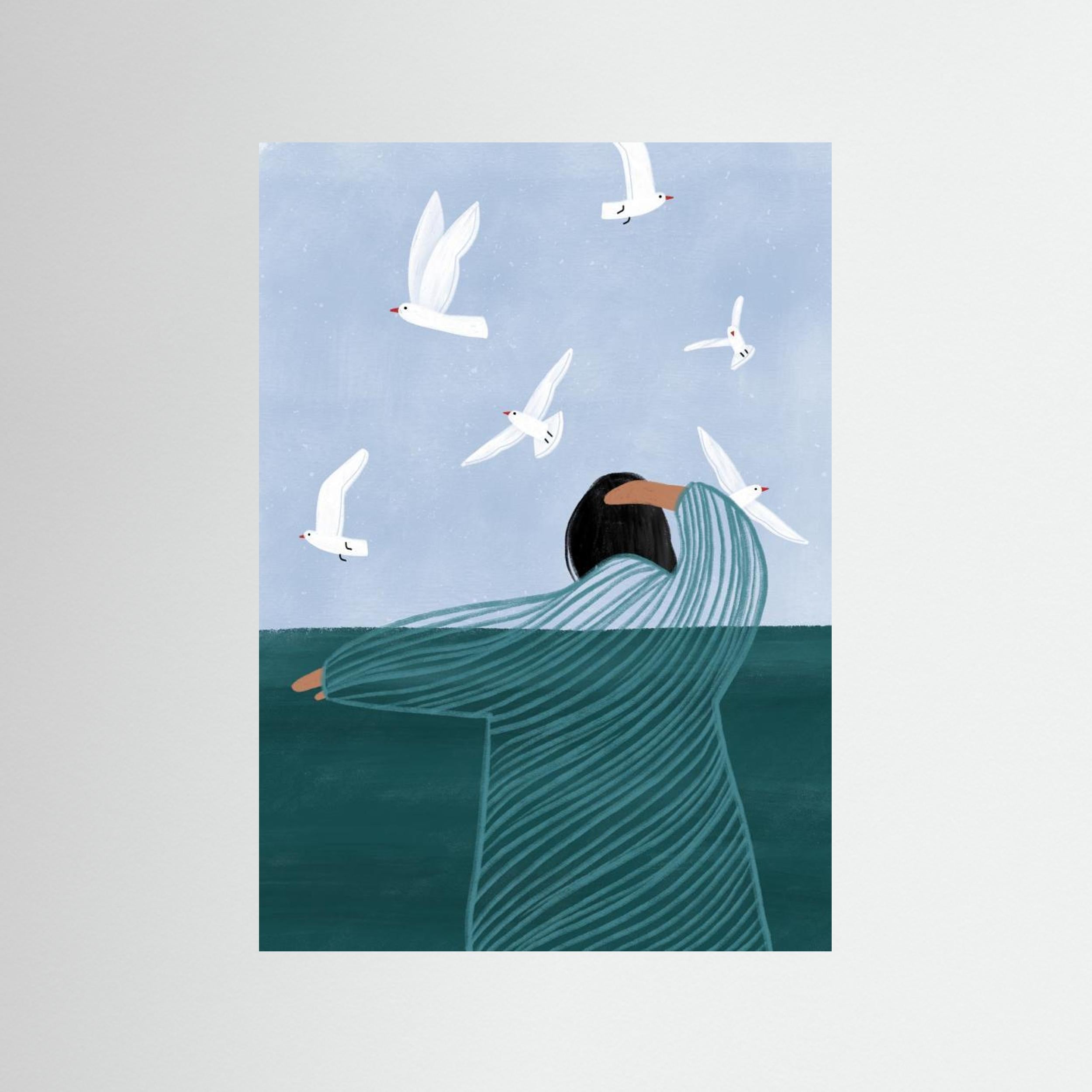 Seaside by Bea Müller - Fine Art Paper Print - dreamtprint.art - 14 x 21 cm / 5 x 8″ (A5)