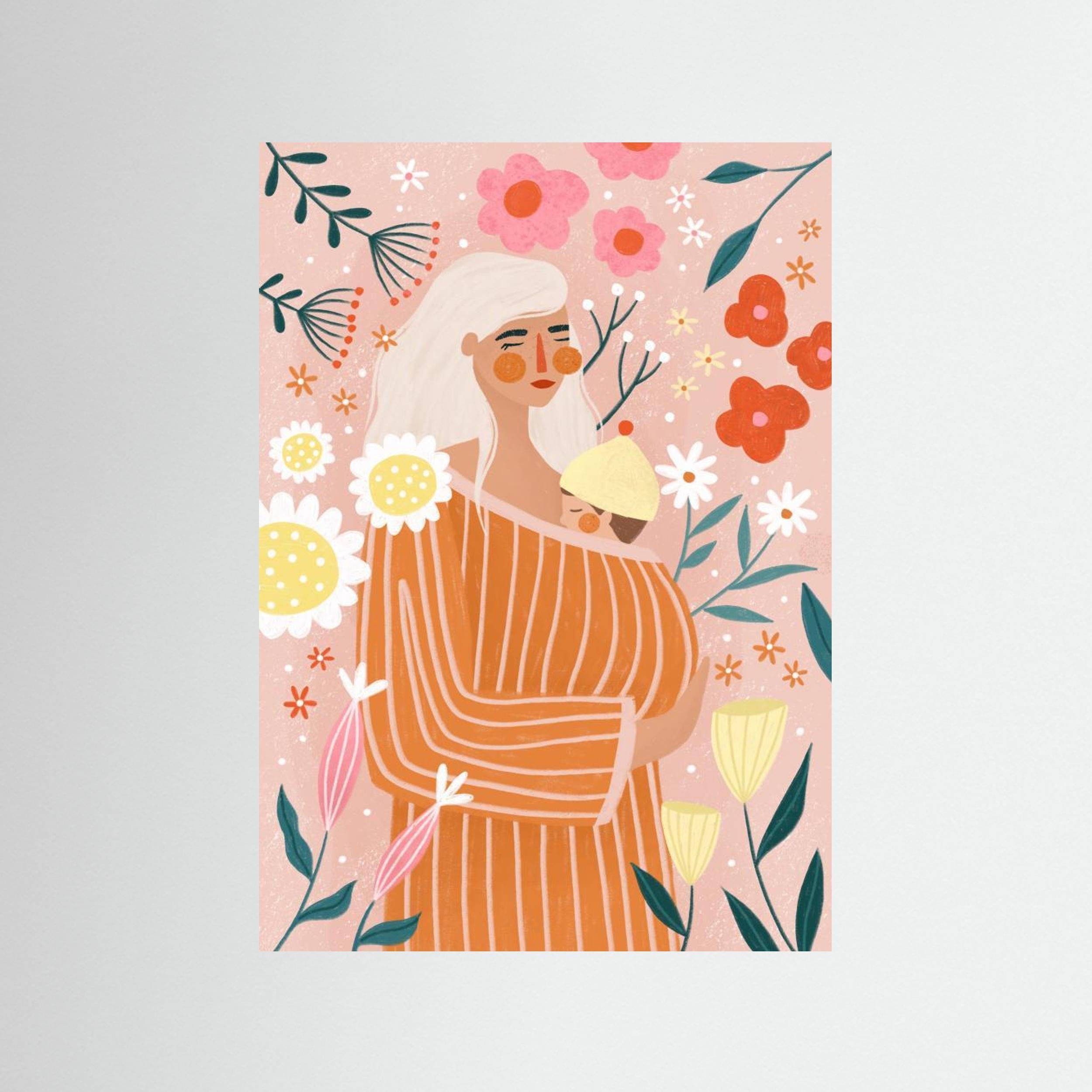 Spring Mum by Bea Müller - Fine Art Paper Print - dreamtprint.art - 14 x 21 cm / 5 x 8″ (A5)