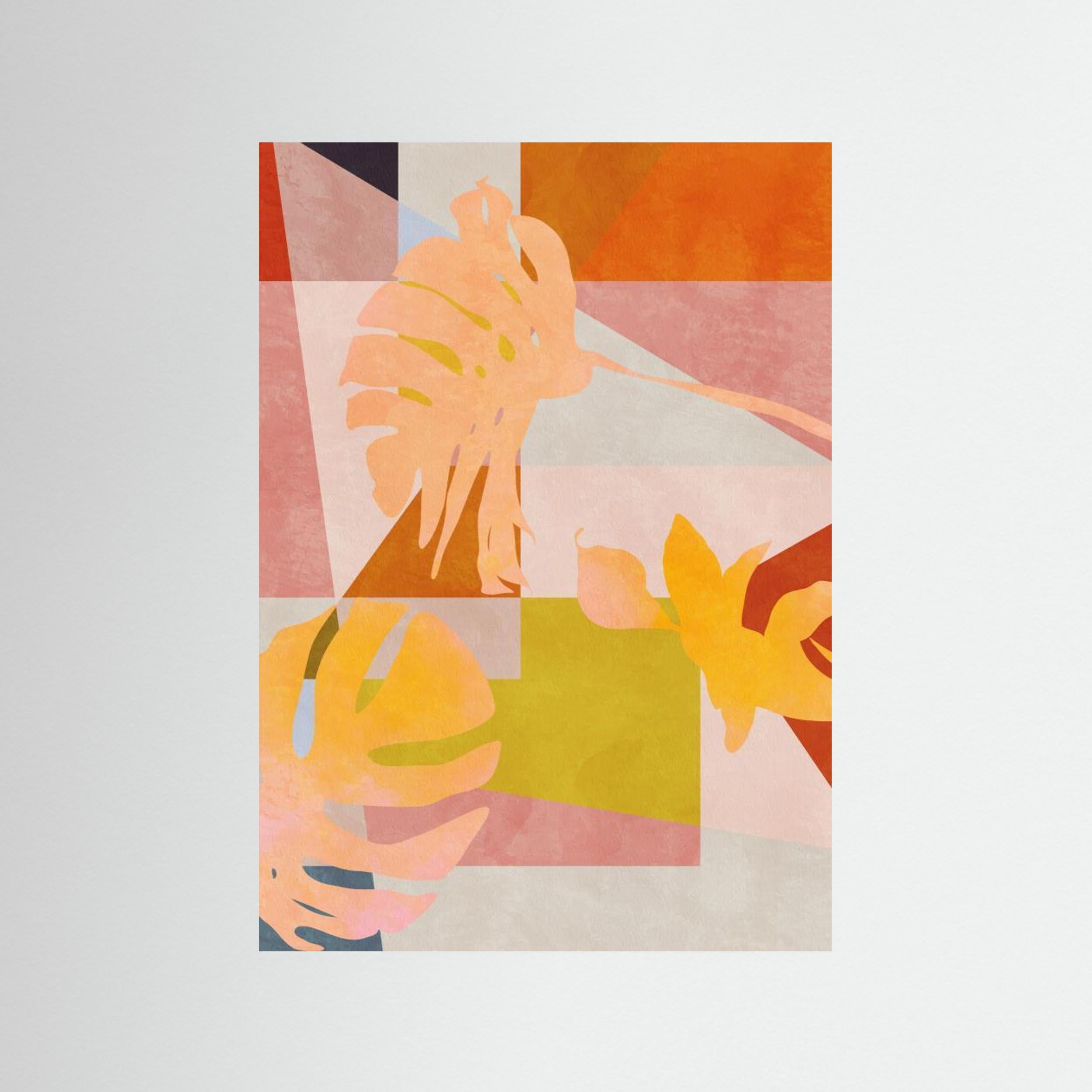 Organic Bauhaus Geometry Leaves by Ana Rut Bre