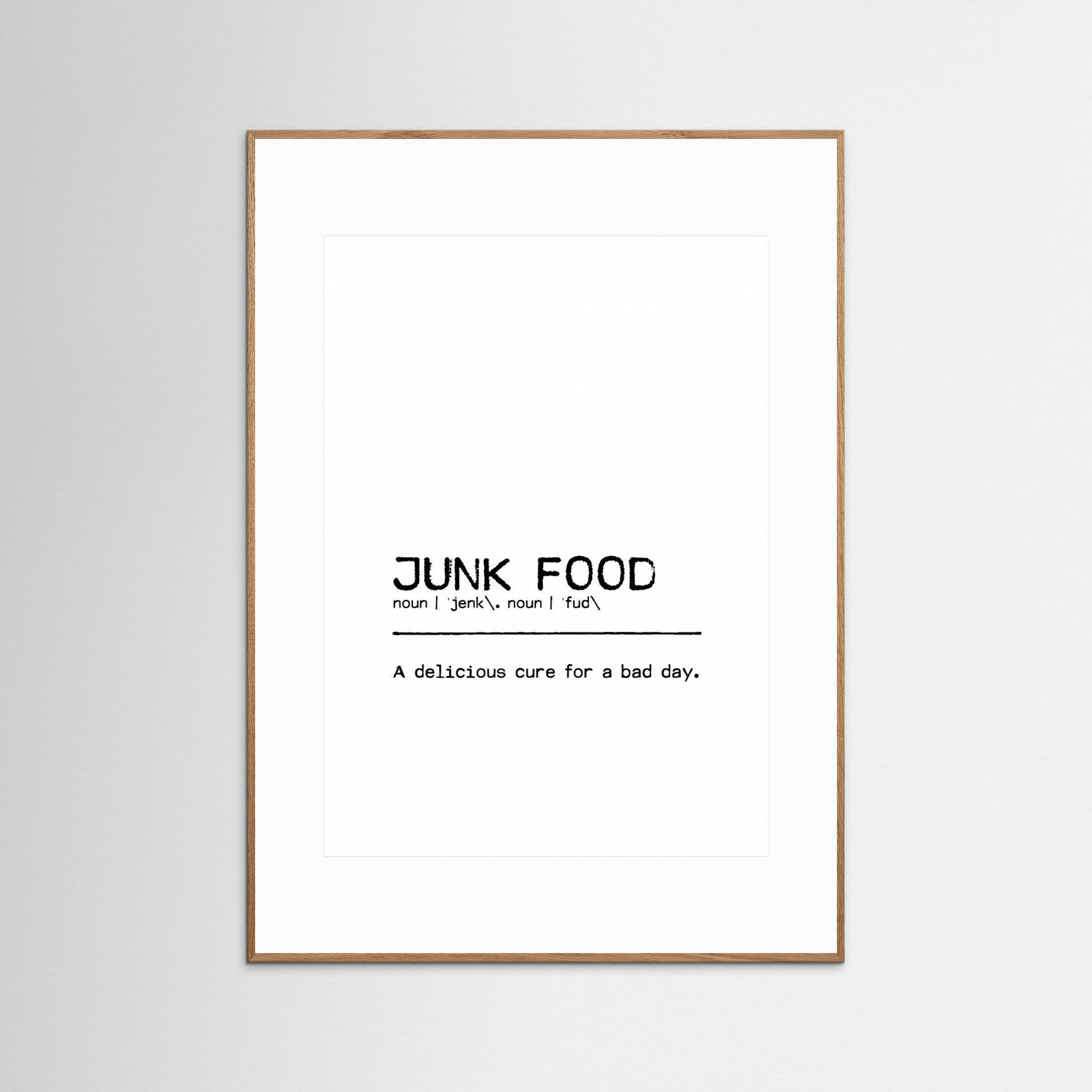 Quote Junk Food Day by Orara Studio