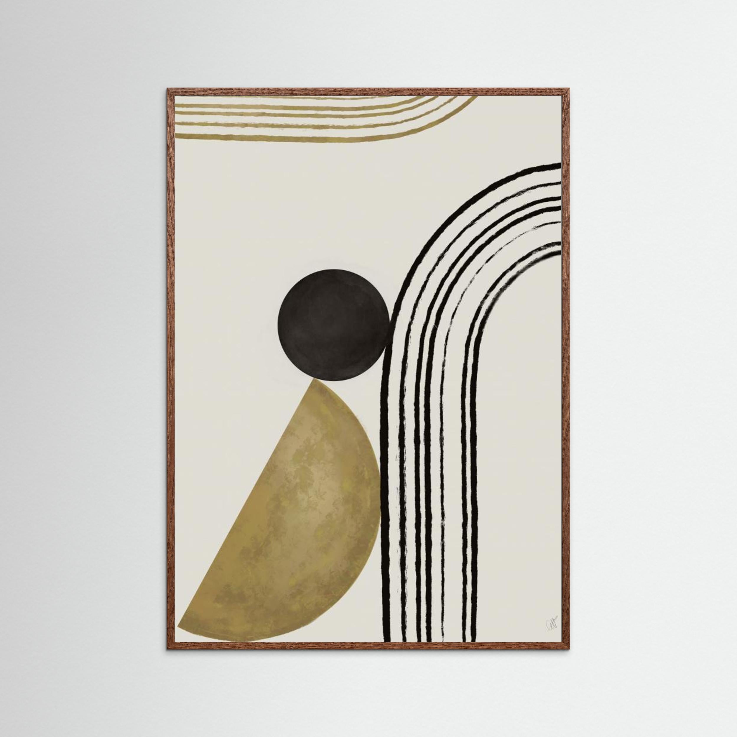 Scandi Gold Abstract by Anne Marie Volfova