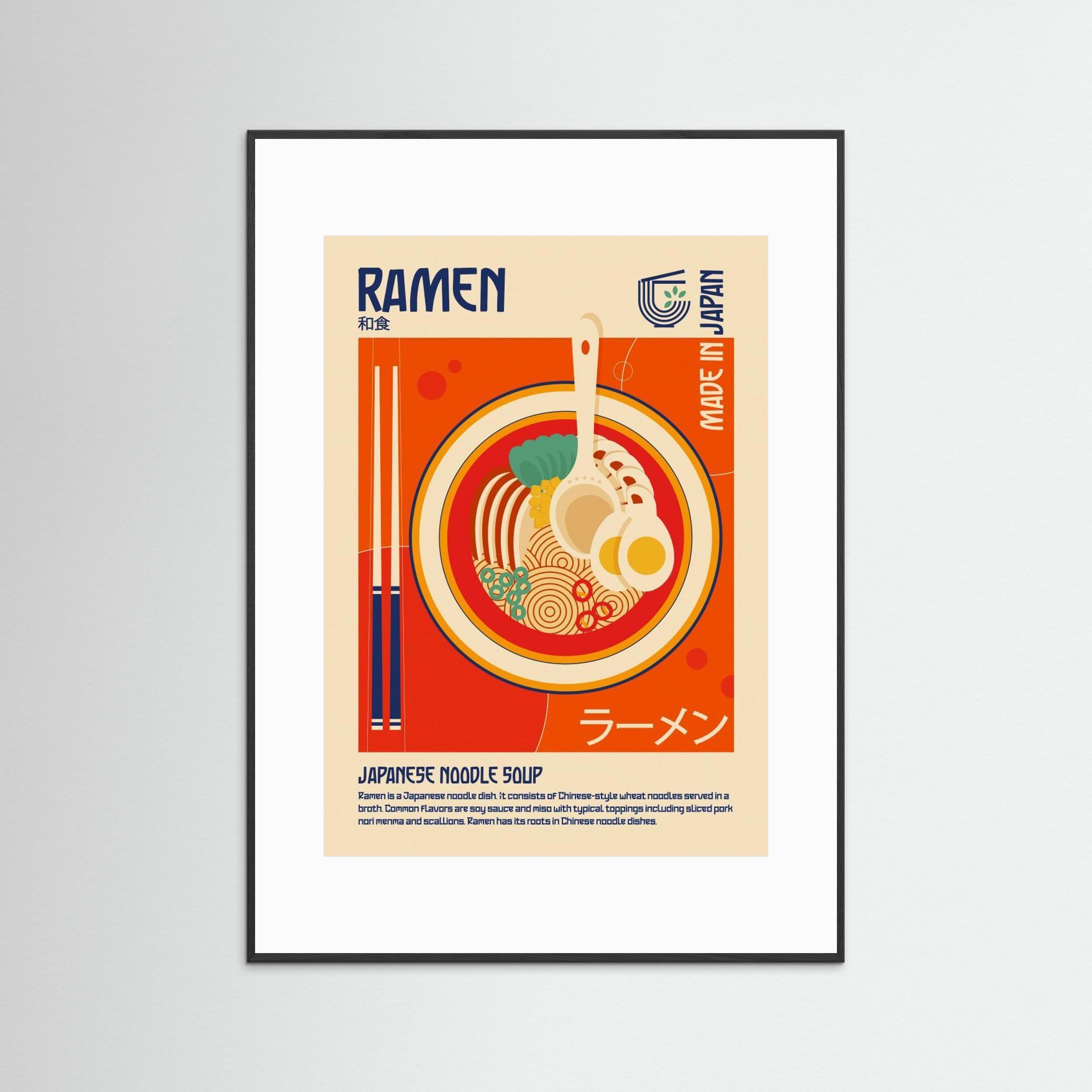 Ramen Japanese Food Print by Retrodrome