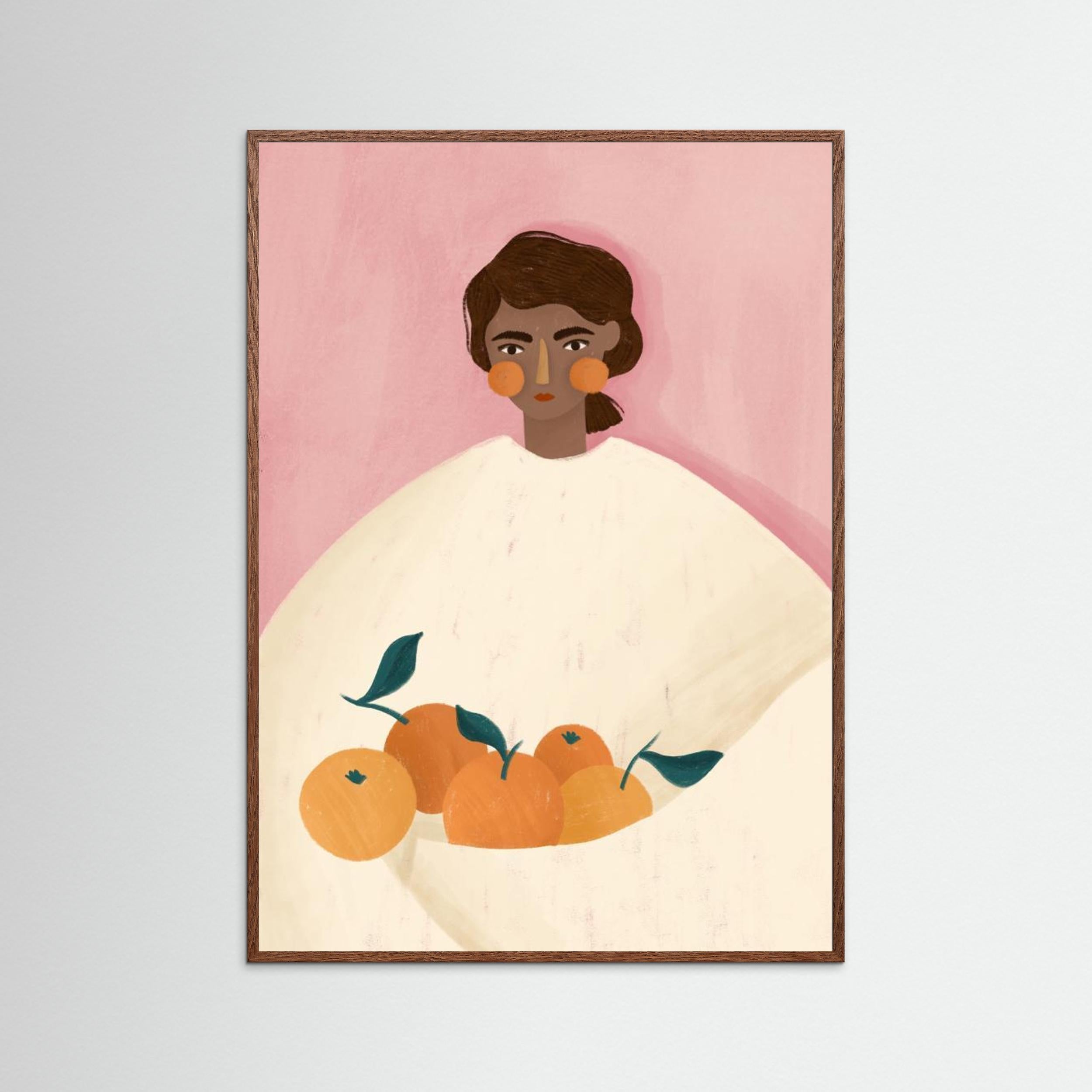 The Woman With the Oranges by Bea Müller - Fine Art Paper Print - dreamtprint.art - 14 x 21 cm / 5 x 8″ (A5)