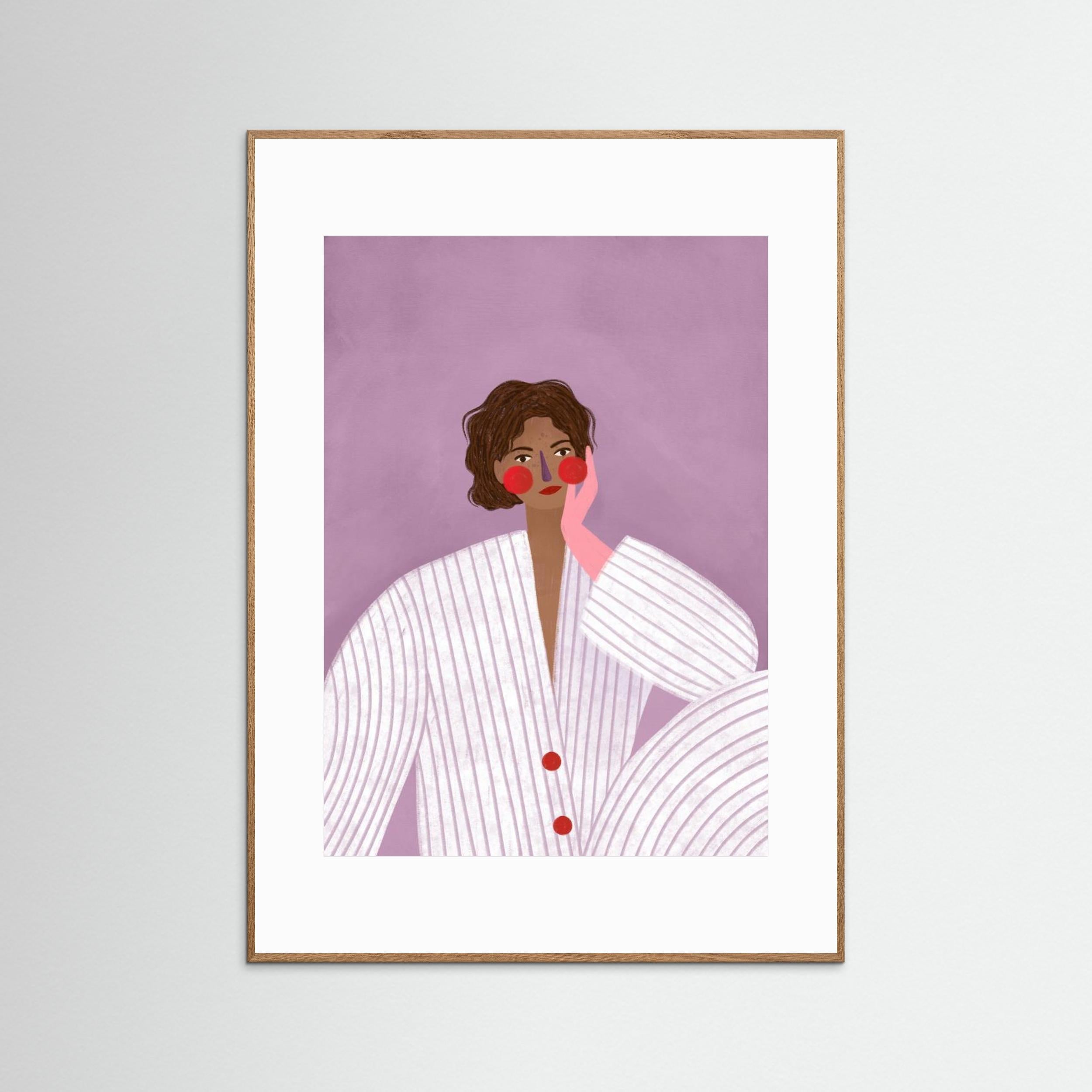 The Woman With the Pink Glove by Bea Müller - Fine Art Paper Print - dreamtprint.art - 14 x 21 cm / 5 x 8″ (A5)