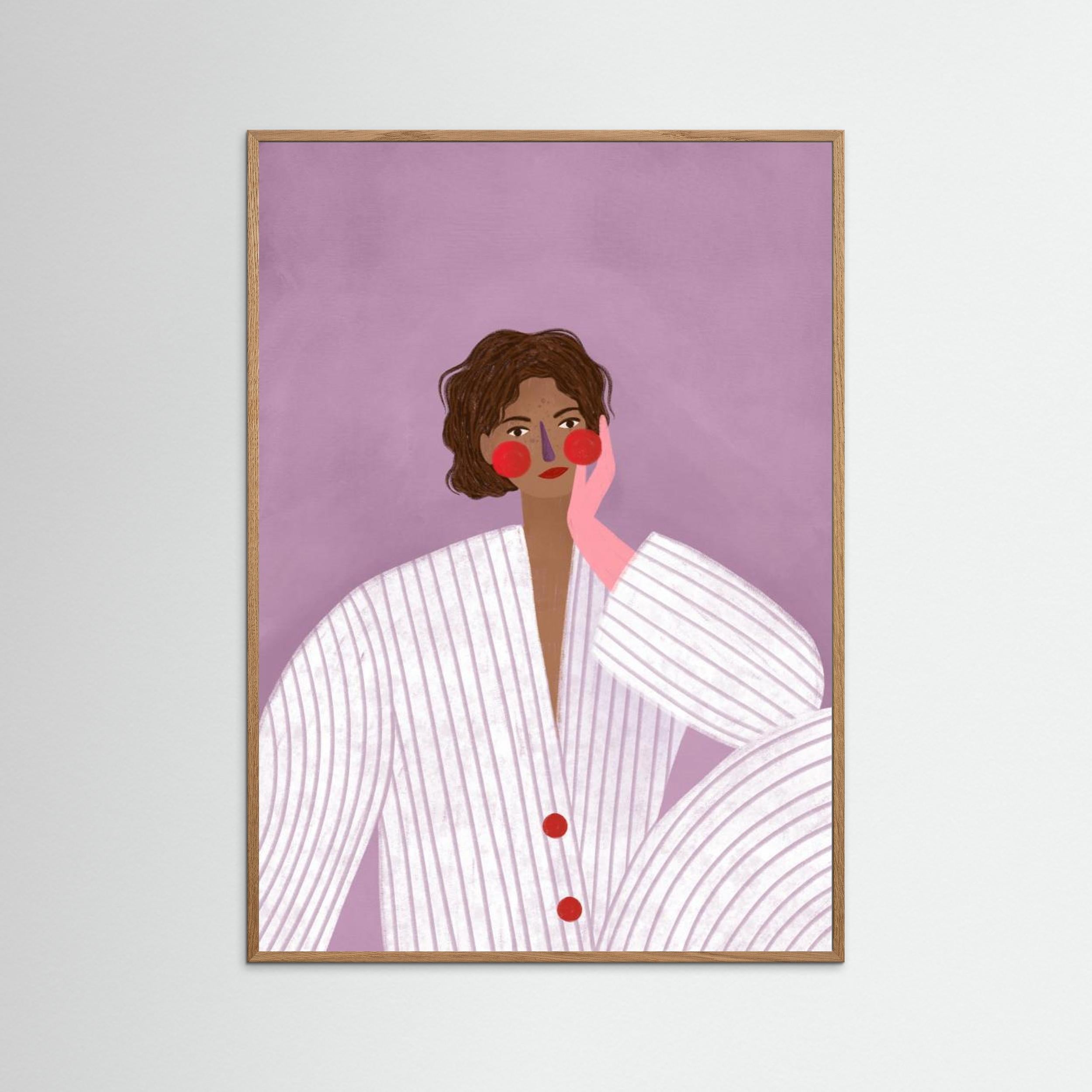 The Woman With the Pink Glove by Bea Müller - Fine Art Paper Print - dreamtprint.art - 14 x 21 cm / 5 x 8″ (A5)