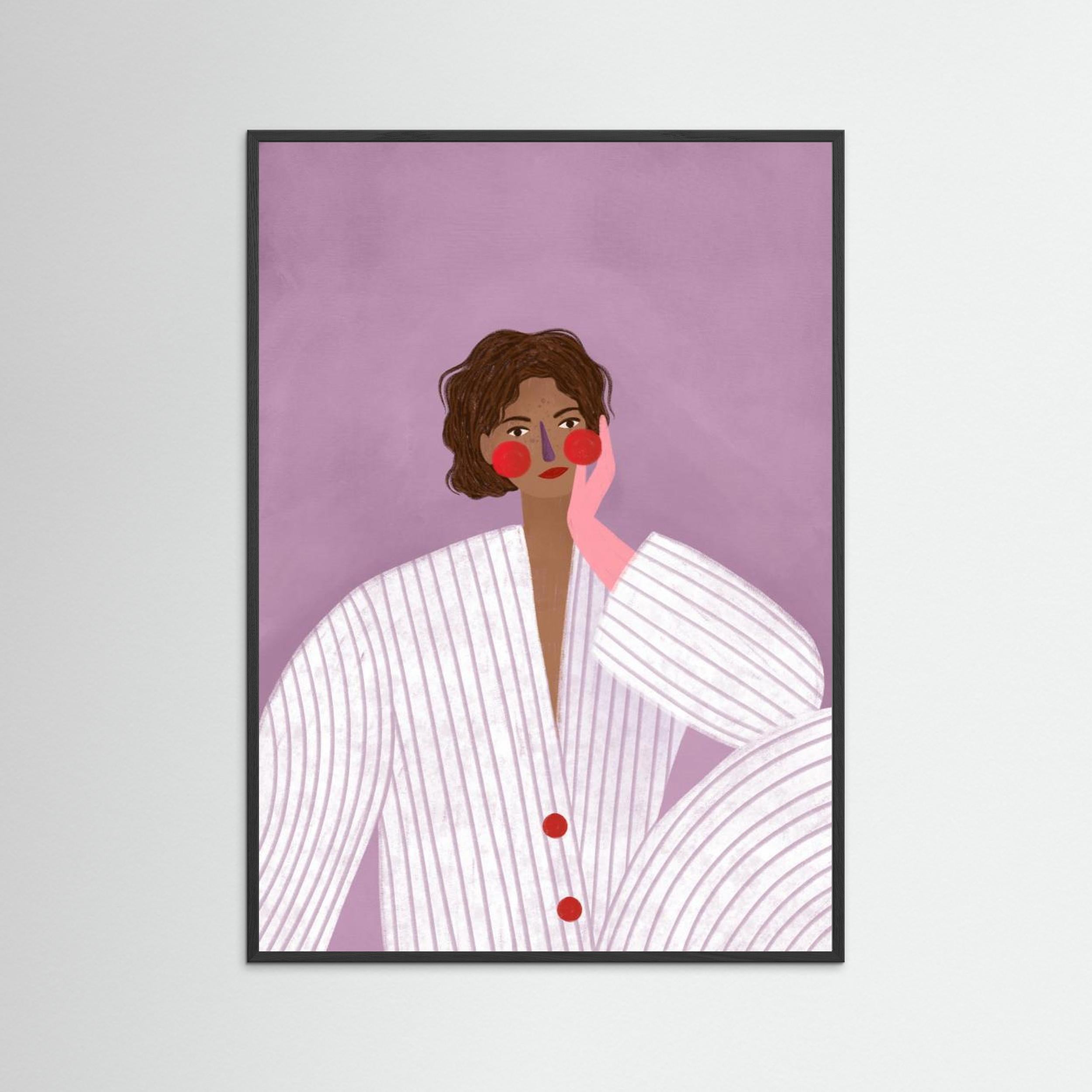 The Woman With the Pink Glove by Bea Müller - Fine Art Paper Print - dreamtprint.art - 14 x 21 cm / 5 x 8″ (A5)