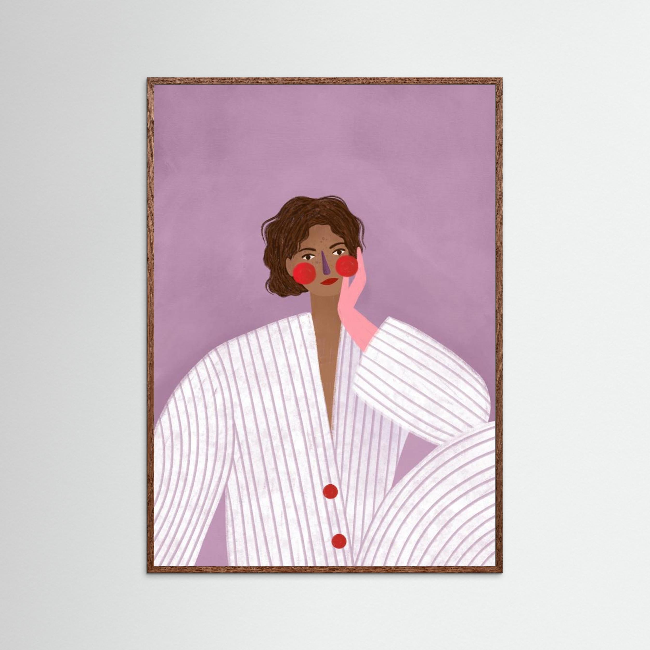 The Woman With the Pink Glove by Bea Müller - Fine Art Paper Print - dreamtprint.art - 14 x 21 cm / 5 x 8″ (A5)