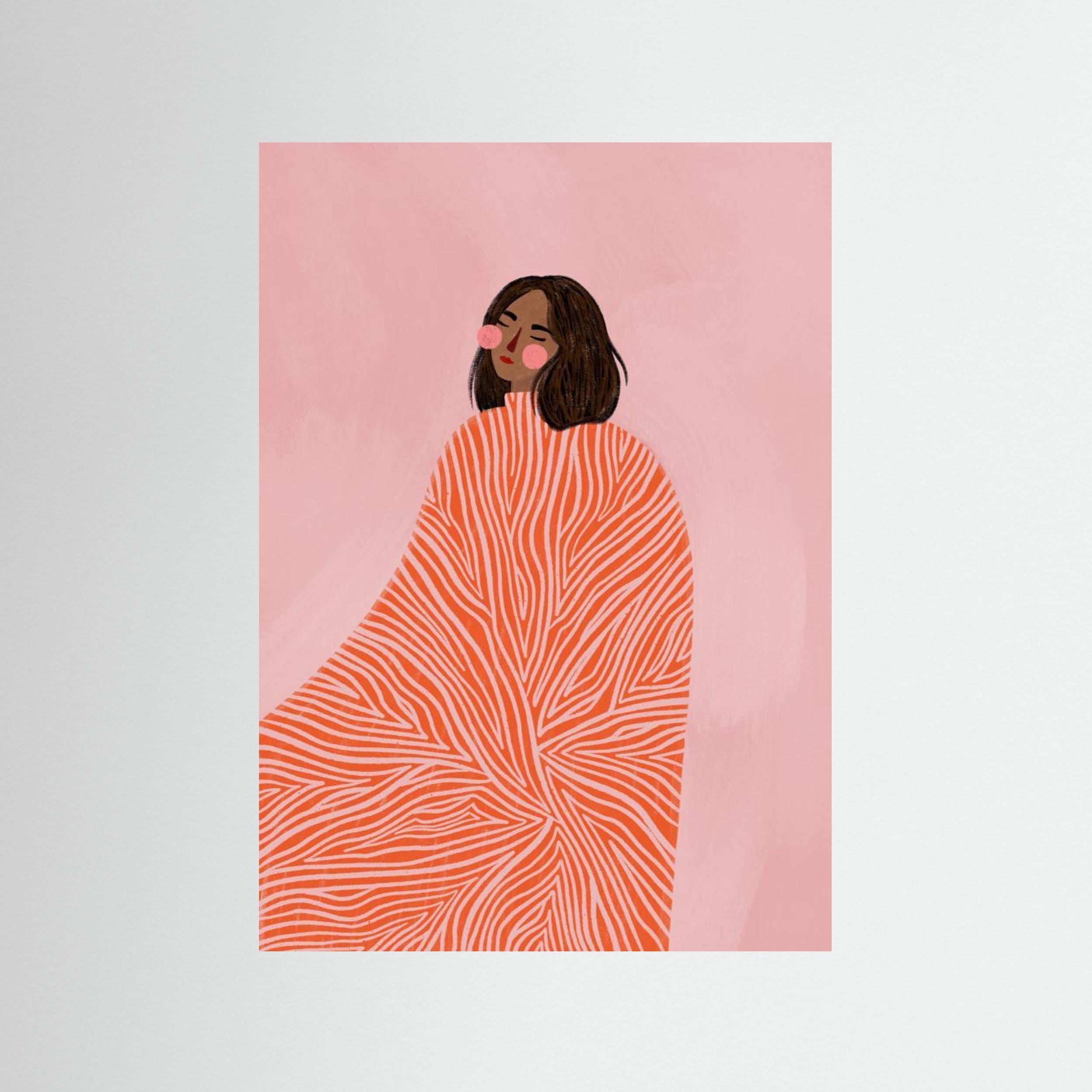 The Woman With the Swirls by Bea Müller - Fine Art Paper Print - dreamtprint.art - 14 x 21 cm / 5 x 8″ (A5)