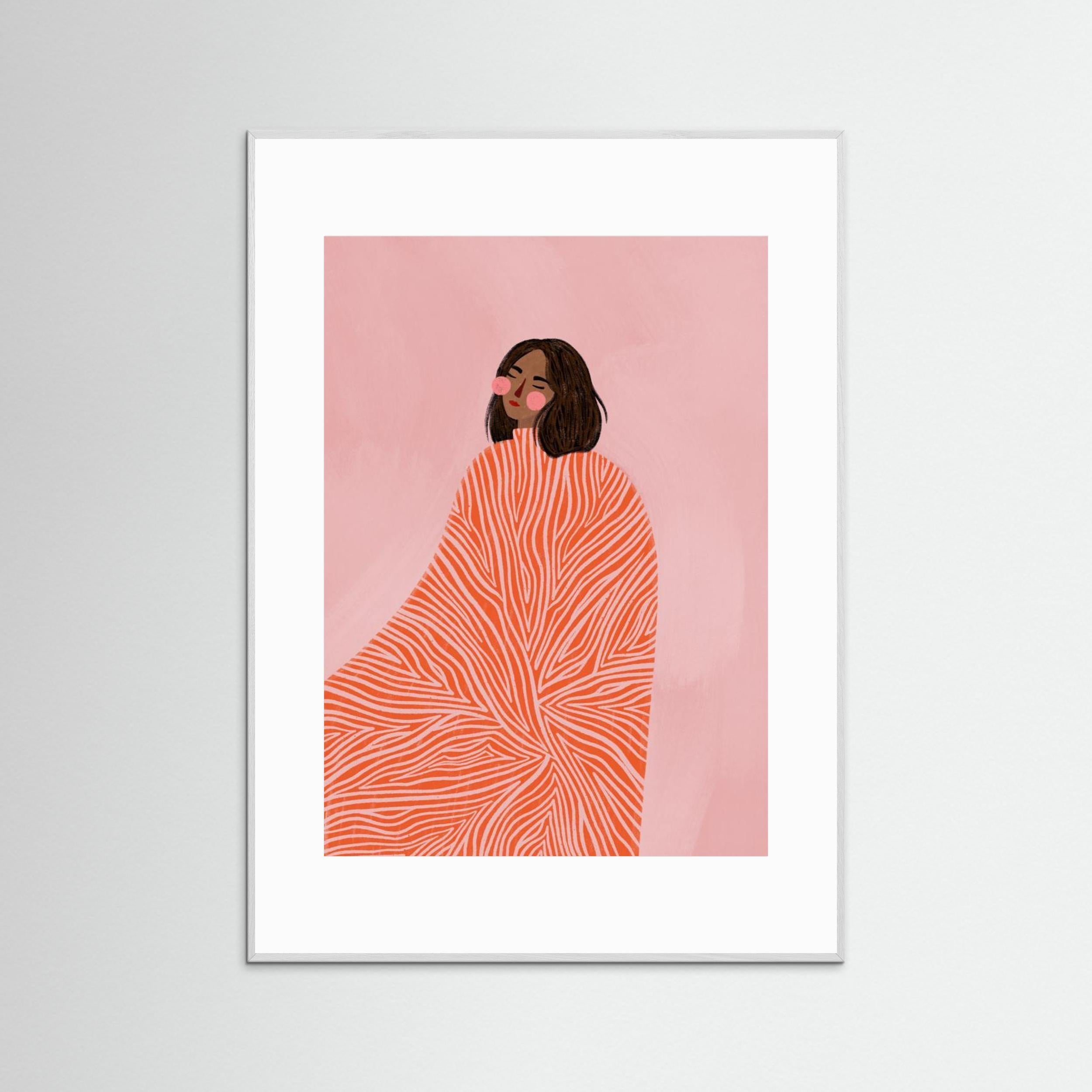The Woman With the Swirls by Bea Müller - Fine Art Paper Print - dreamtprint.art - 14 x 21 cm / 5 x 8″ (A5)