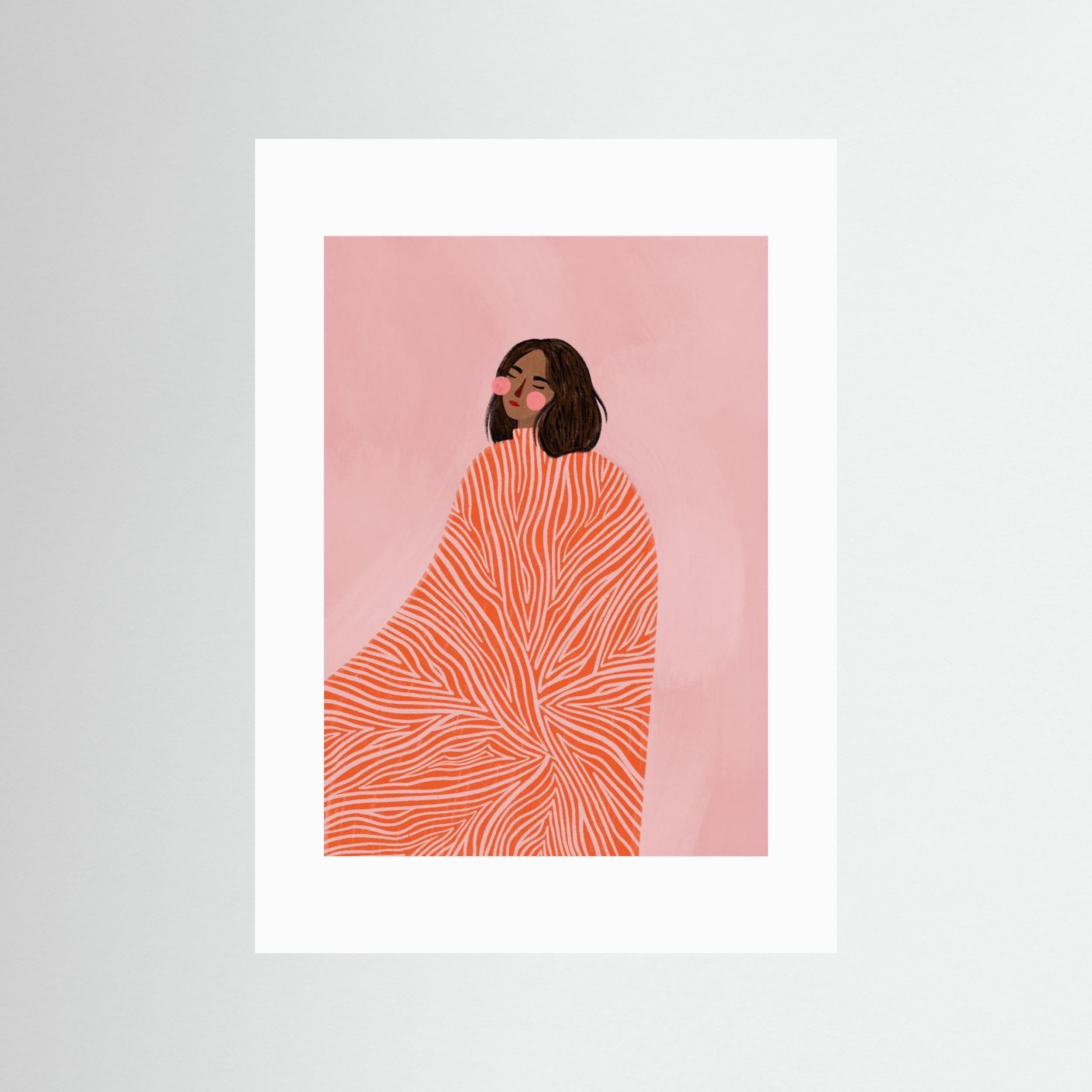 The Woman With the Swirls by Bea Müller - Fine Art Paper Print - dreamtprint.art - 14 x 21 cm / 5 x 8″ (A5)