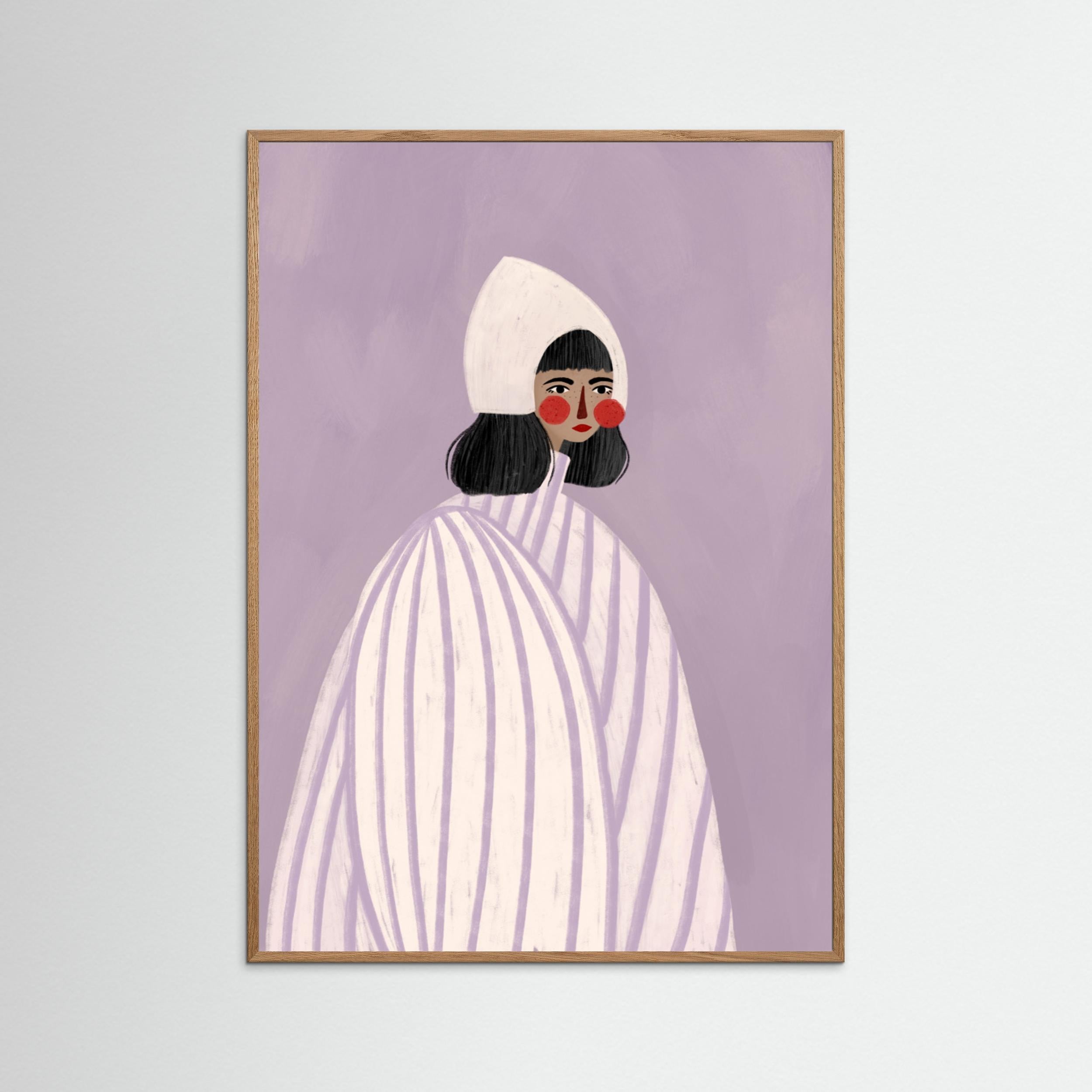 The Woman With the White Hat by Bea Müller - Fine Art Paper Print - dreamtprint.art - 14 x 21 cm / 5 x 8″ (A5)