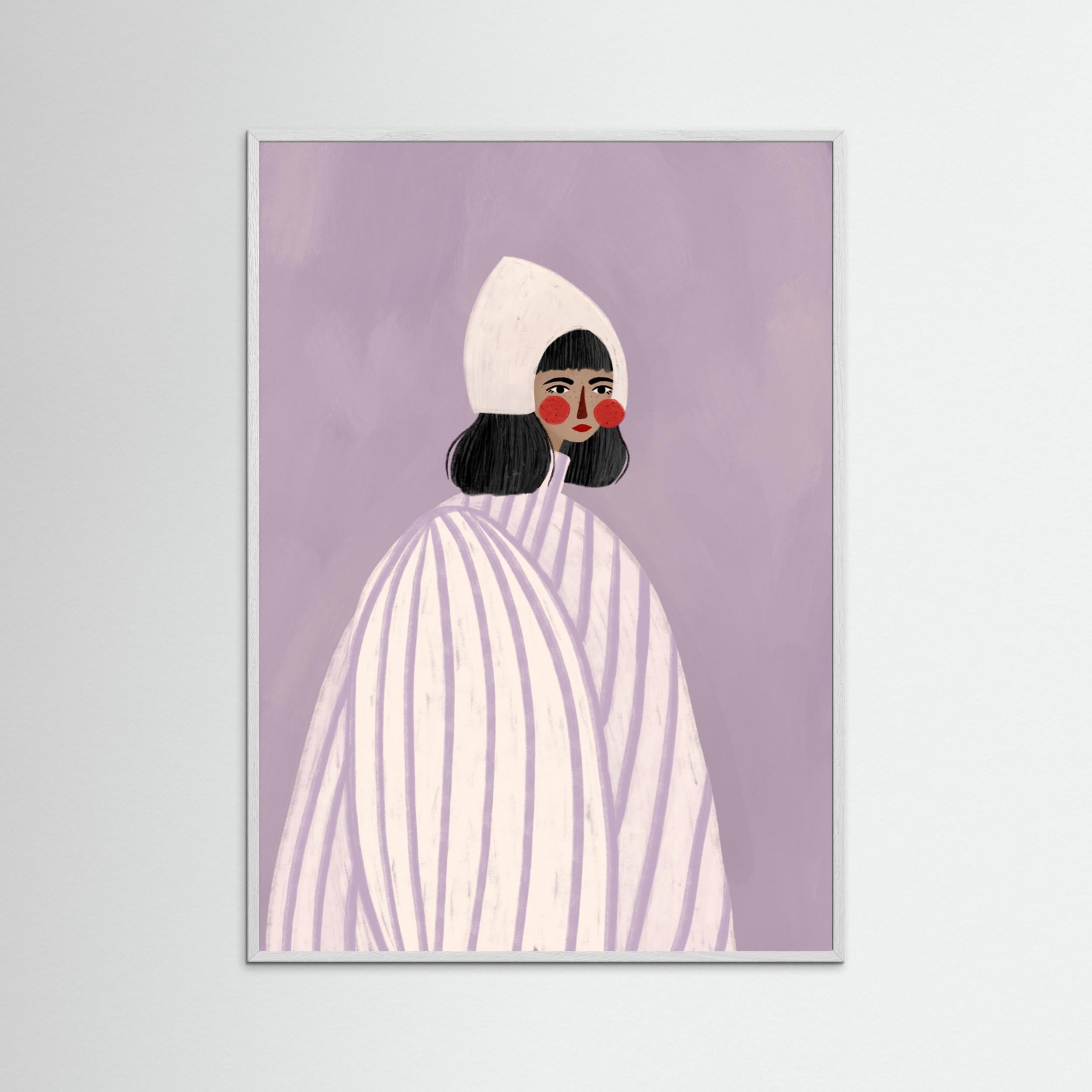 The Woman With the White Hat by Bea Müller - Fine Art Paper Print - dreamtprint.art - 14 x 21 cm / 5 x 8″ (A5)