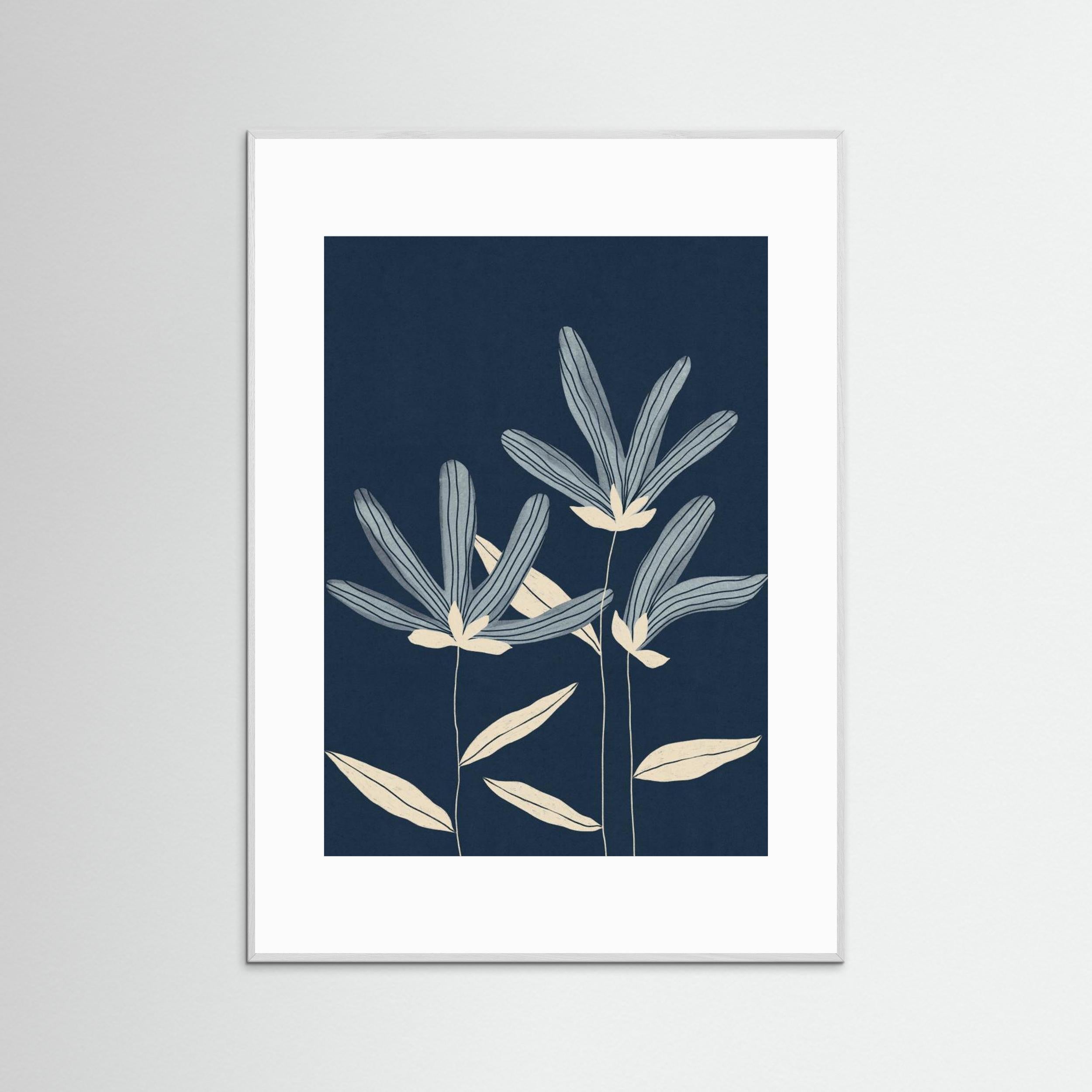 Three Flowers by Alisa Galitsyna - Fine Art Paper Print - dreamtprint.art - 14 x 21 cm / 5 x 8″ (A5)