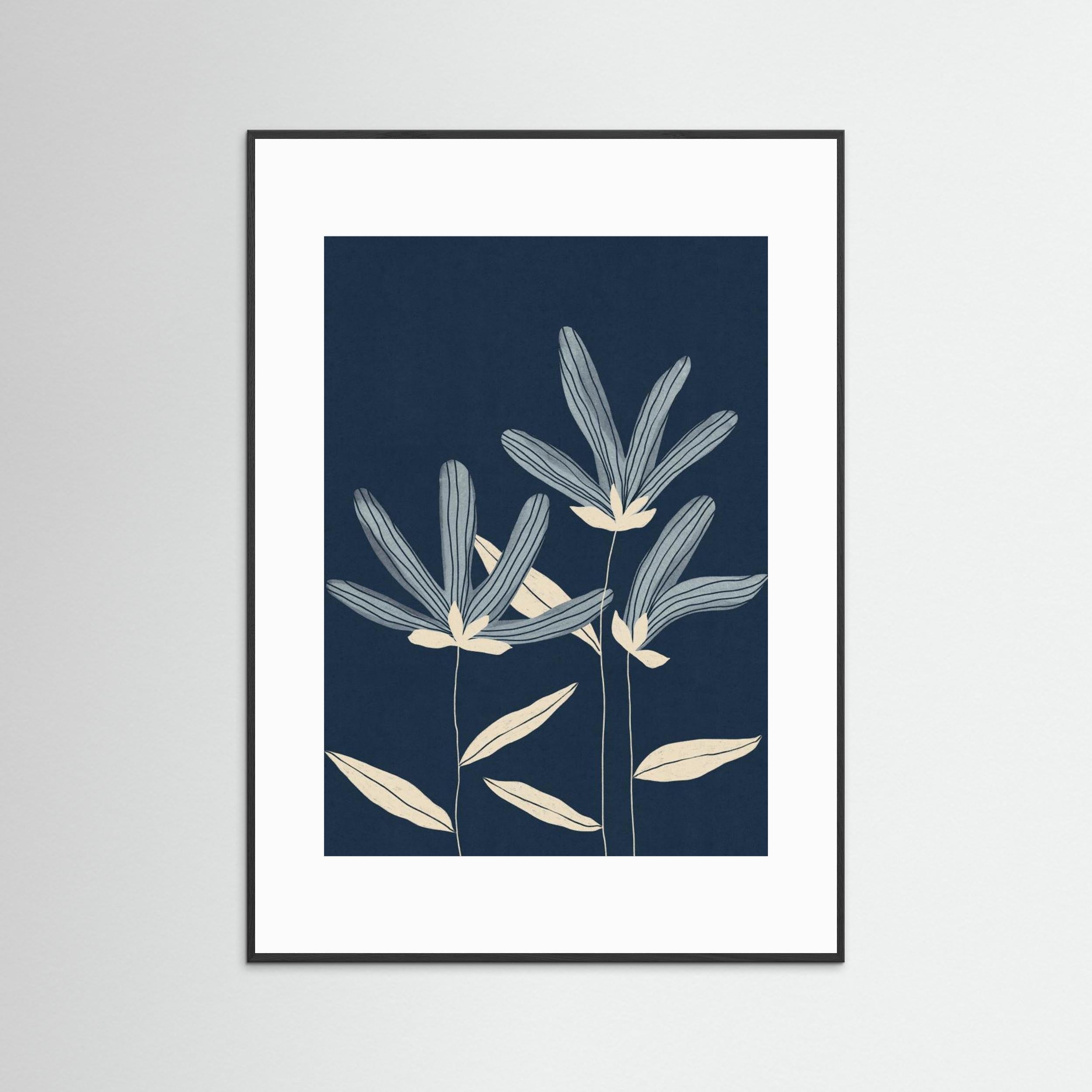 Three Flowers by Alisa Galitsyna - Fine Art Paper Print - dreamtprint.art - 14 x 21 cm / 5 x 8″ (A5)