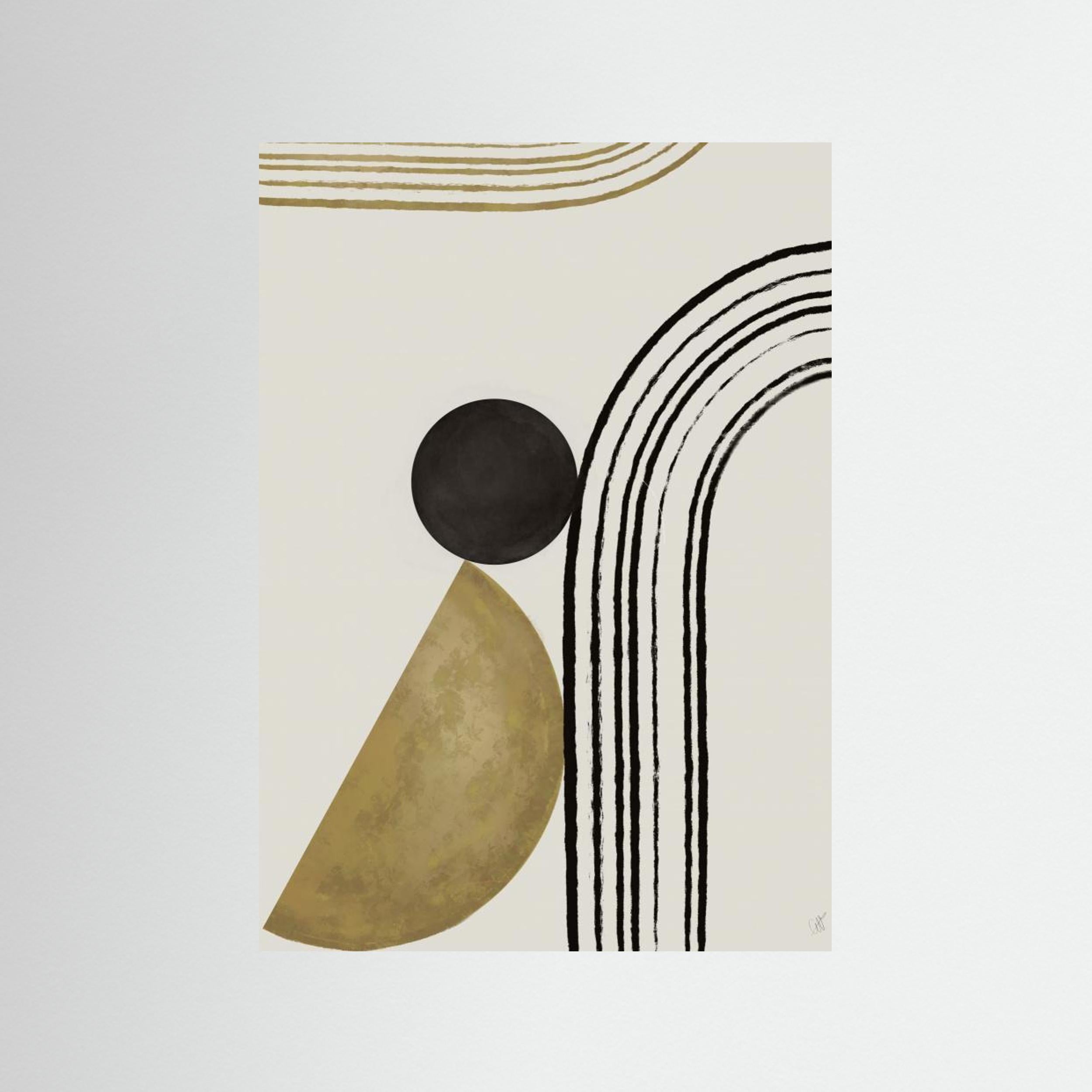 Scandi Gold Abstract by Anne Marie Volfova