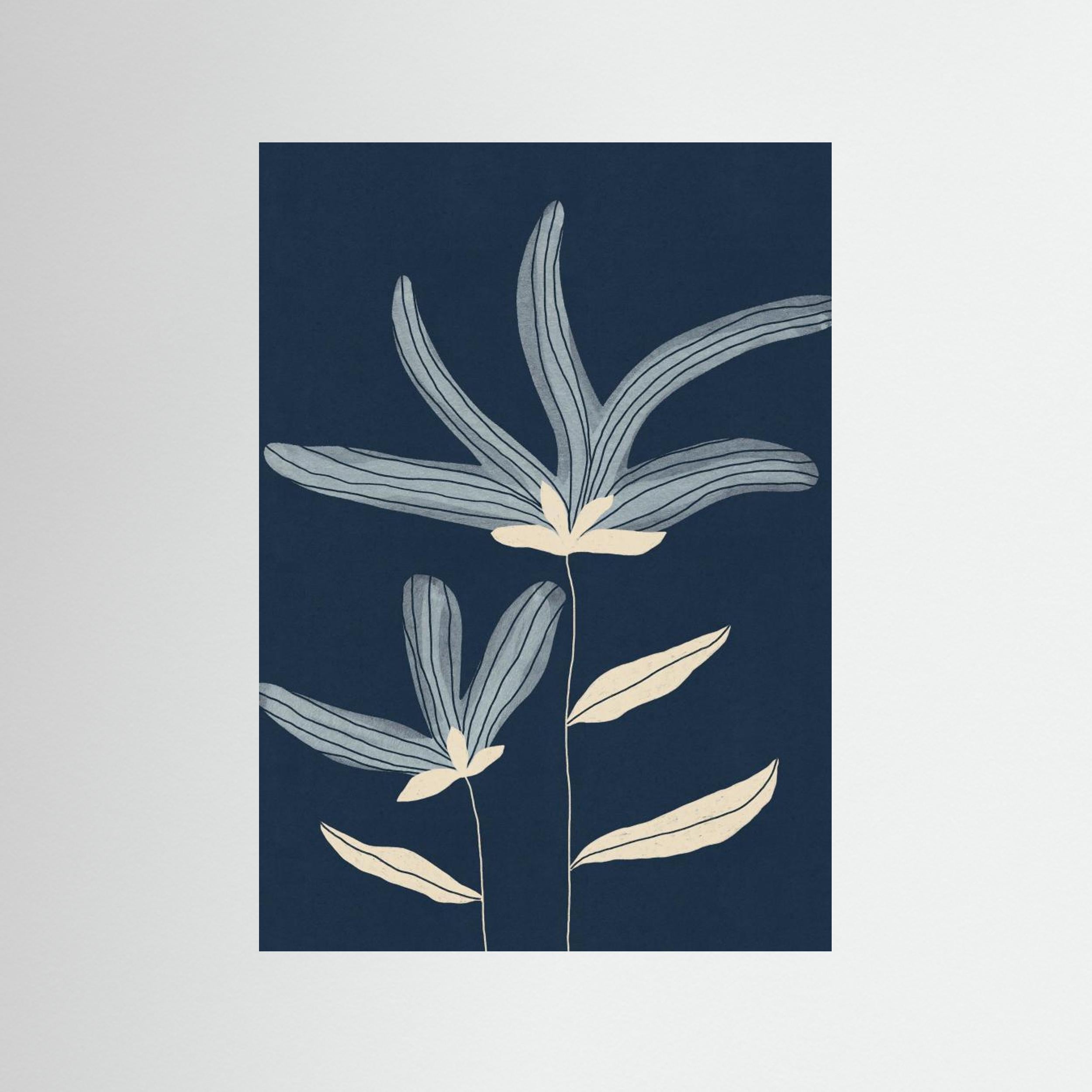 Two Flowers by Alisa Galitsyna - Fine Art Paper Print - dreamtprint.art - 14 x 21 cm / 5 x 8″ (A5)