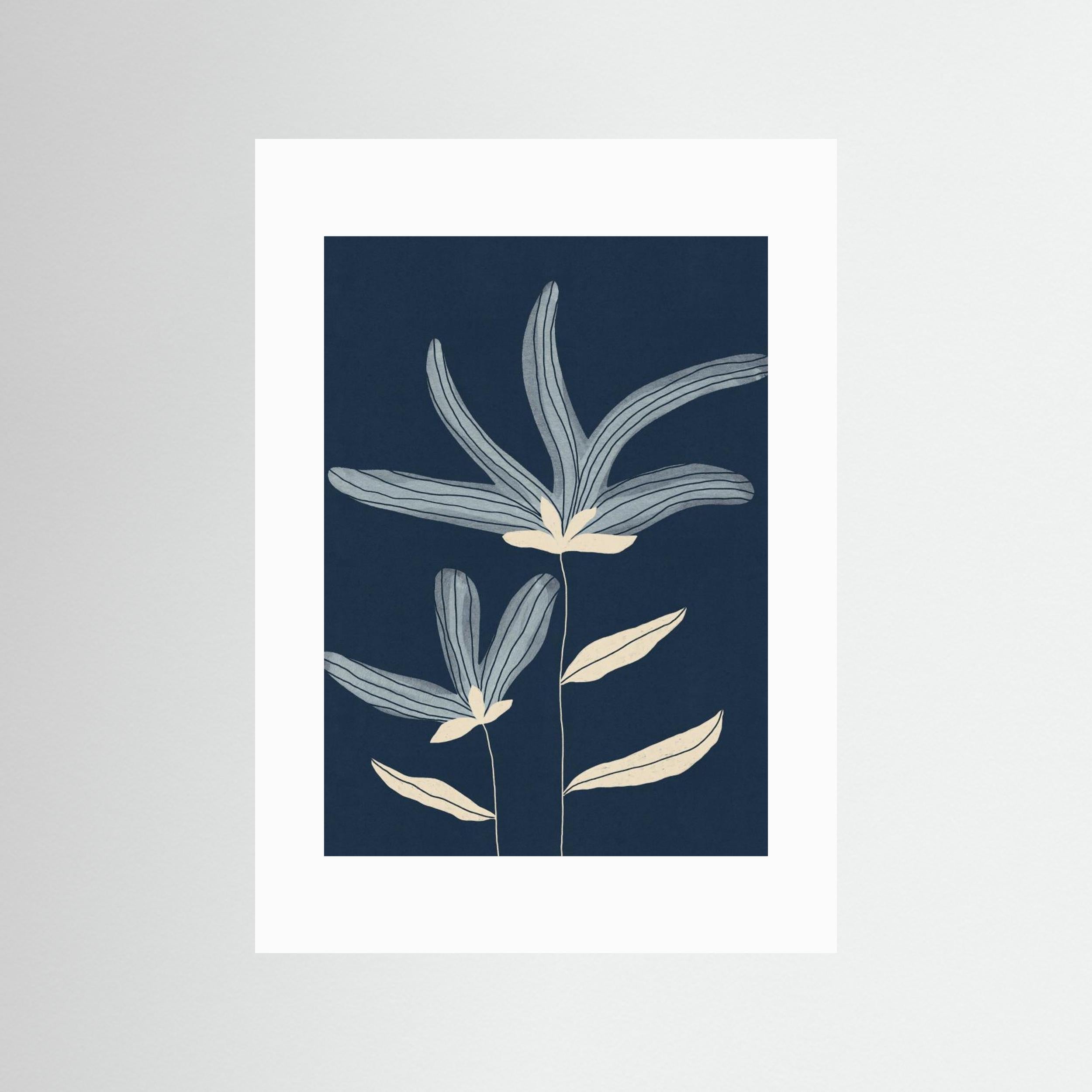 Two Flowers by Alisa Galitsyna - Fine Art Paper Print - dreamtprint.art - 14 x 21 cm / 5 x 8″ (A5)