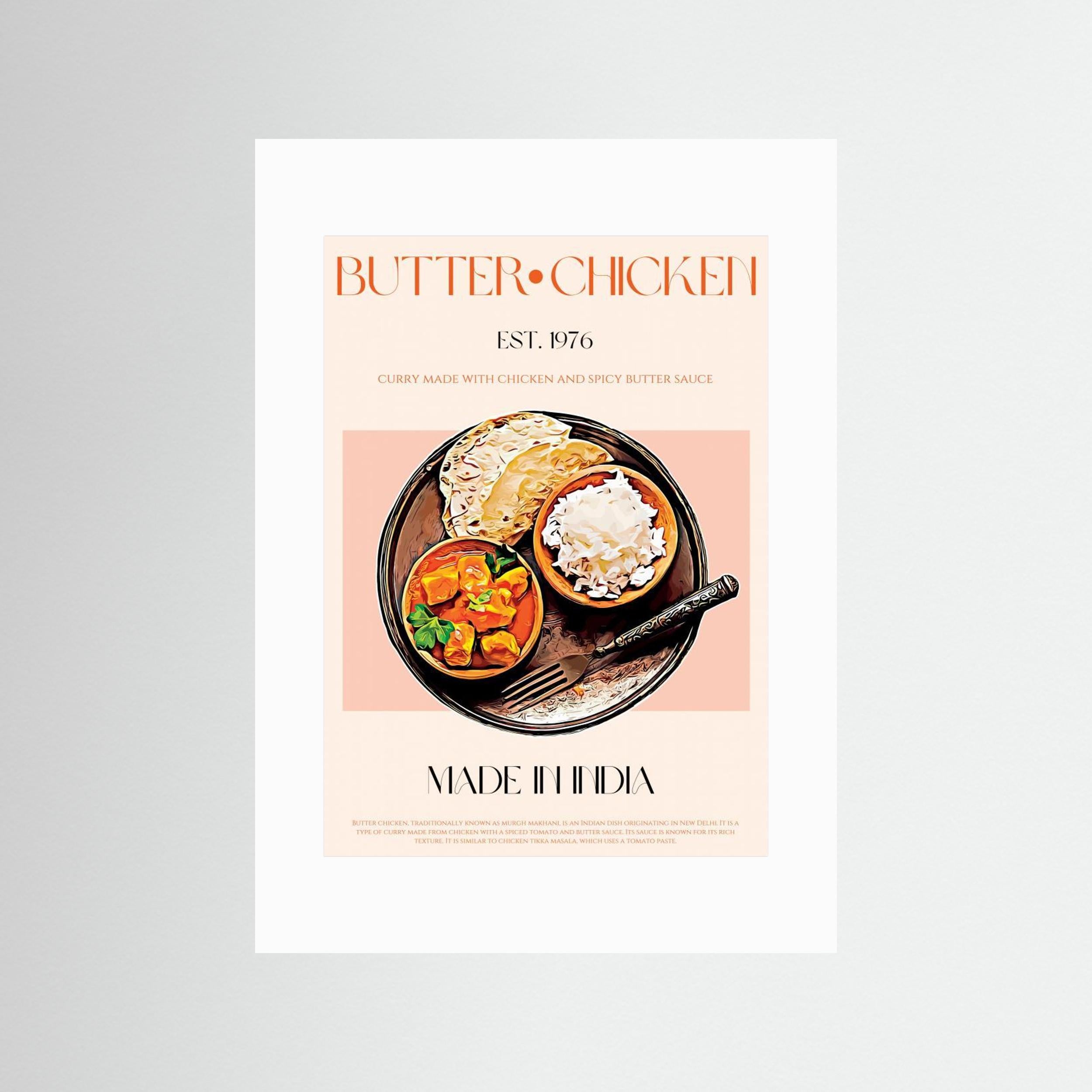 23ratiobutterchickenprint by Nazma Khokhar